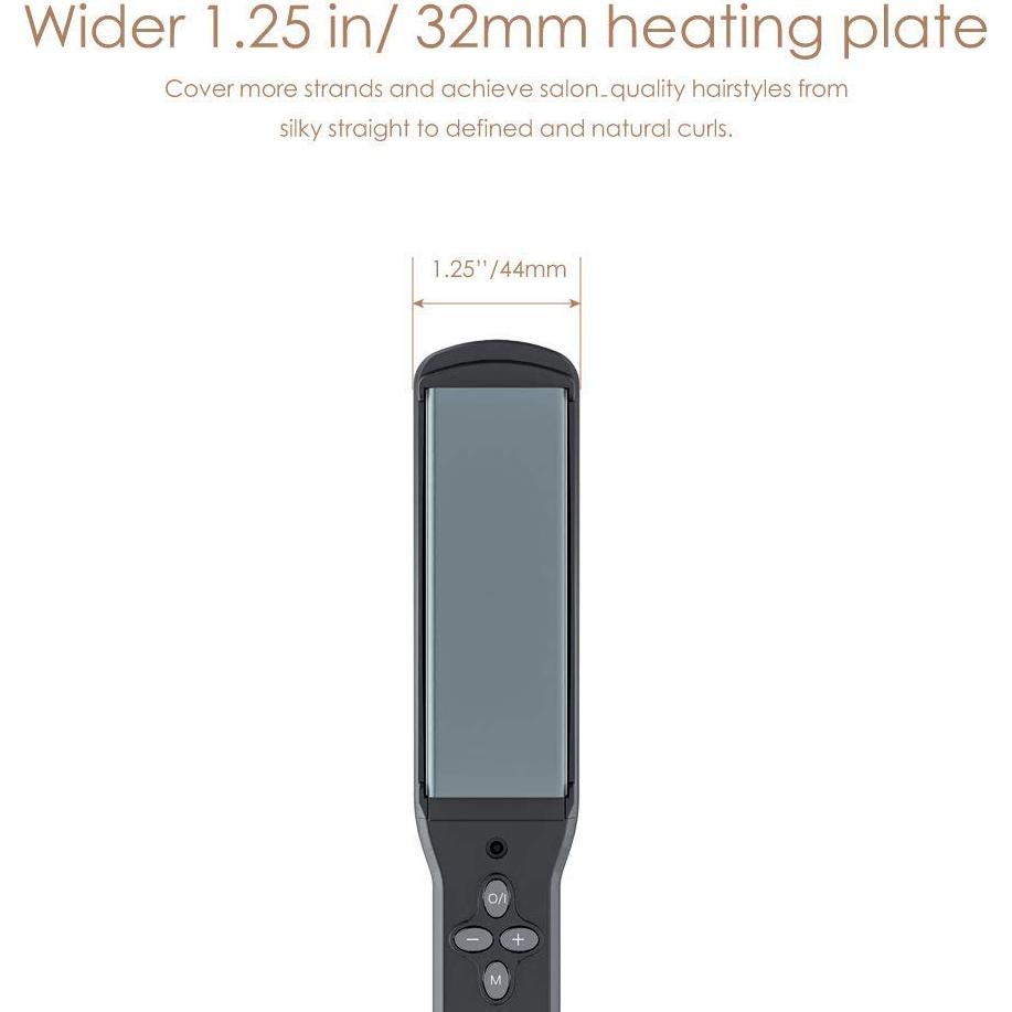 Plancha de Pelo Profesional Queratina 1.25" 3.18 cm Doble Voltaje