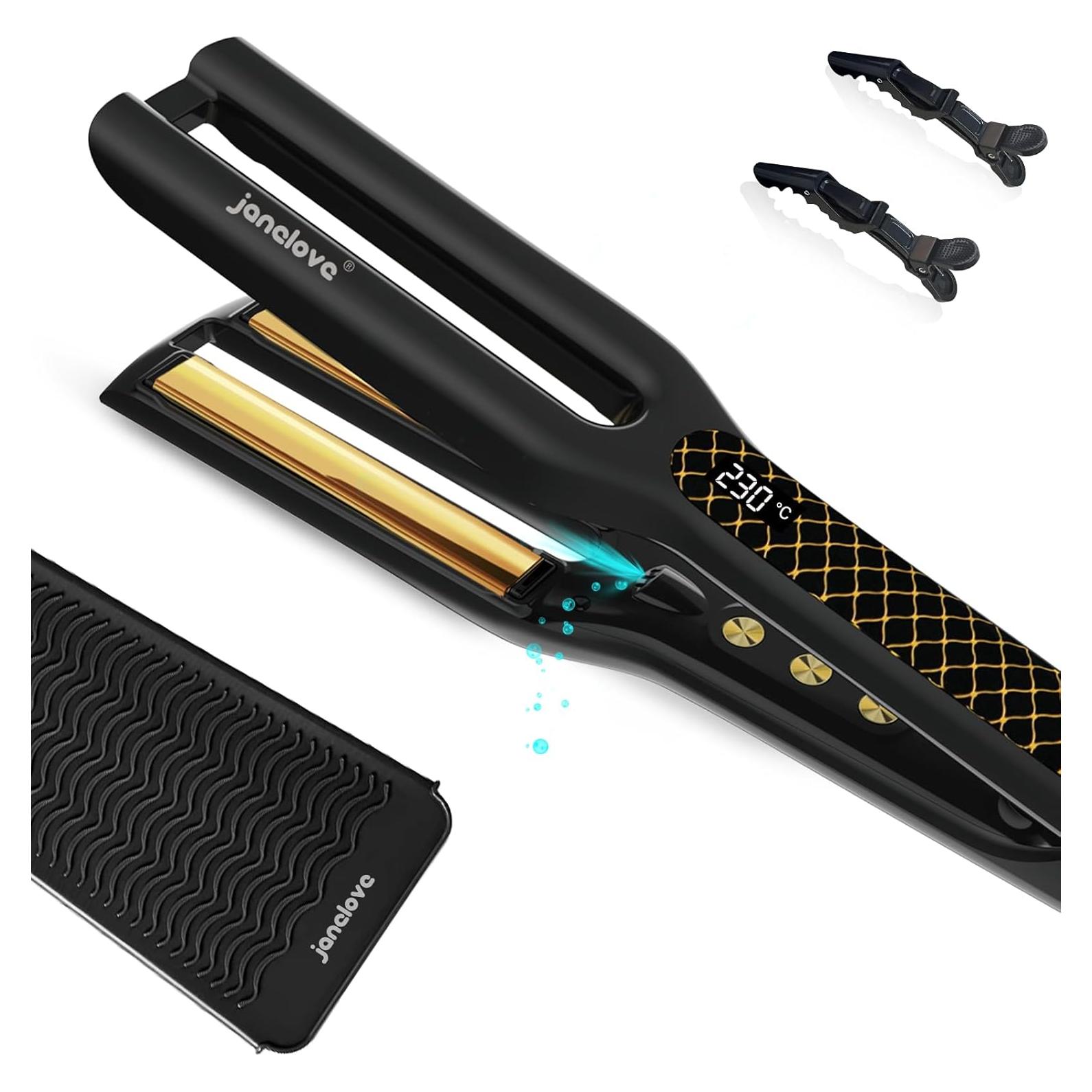 Plancha de Cabello Janelove Titanio 1.27cm 10M Iones Negativos