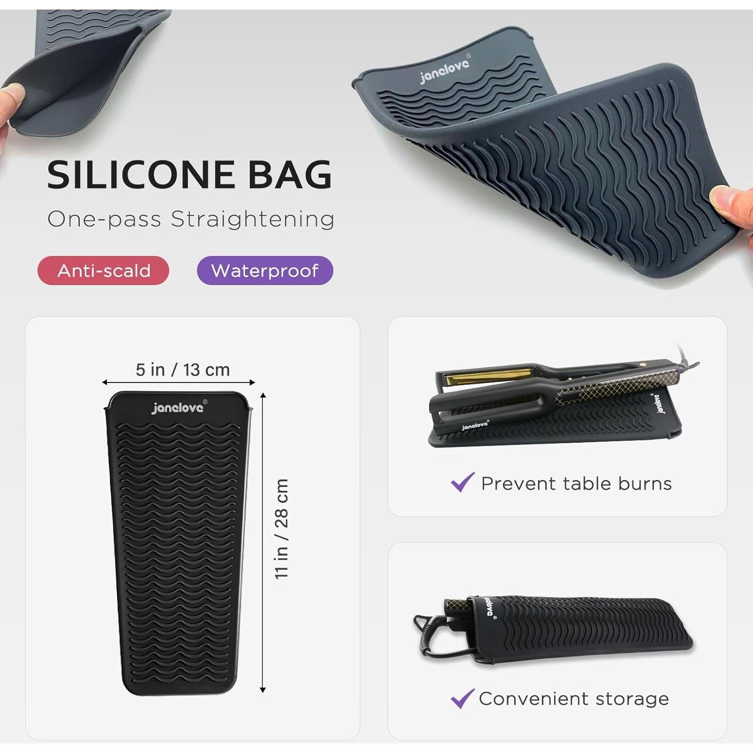 Plancha de Cabello Janelove Titanio 1.27cm 10M Iones Negativos