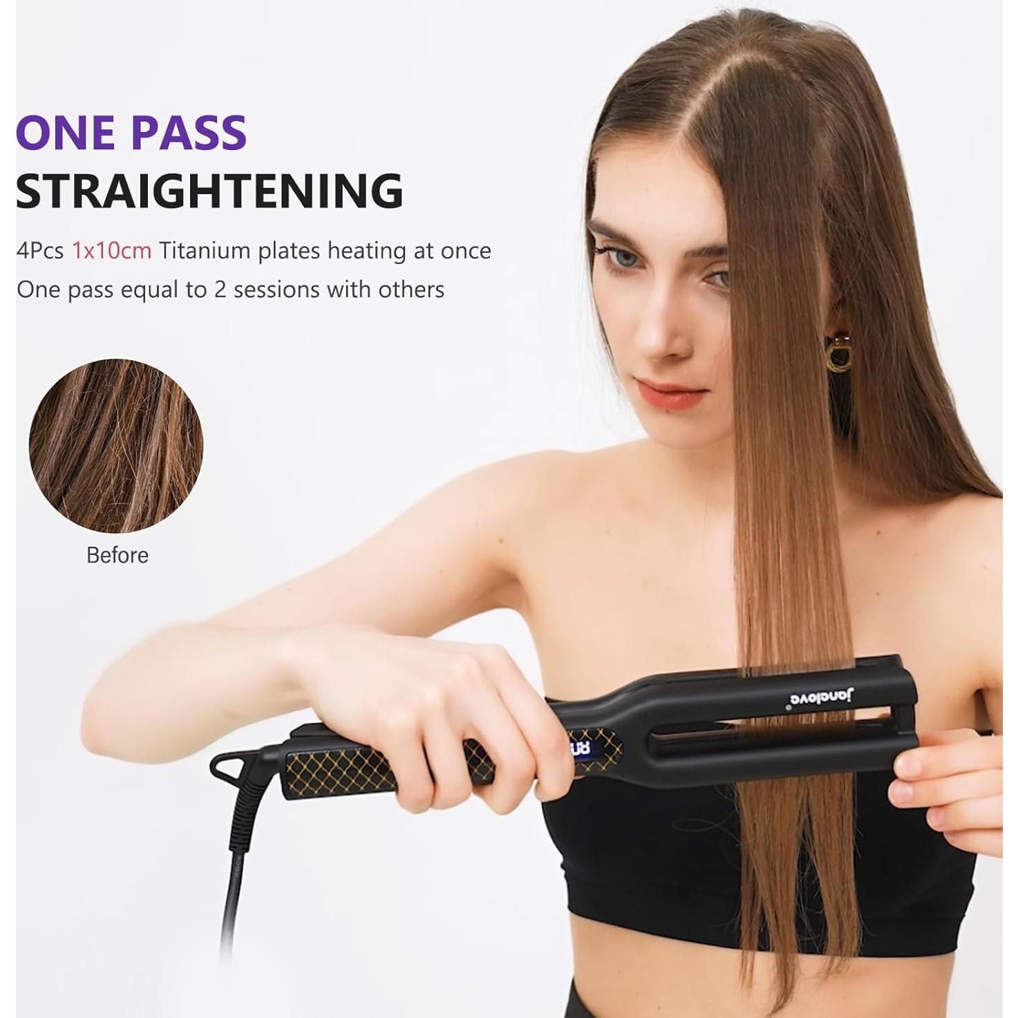 Plancha de Cabello Janelove Titanio 1.27cm 10M Iones Negativos