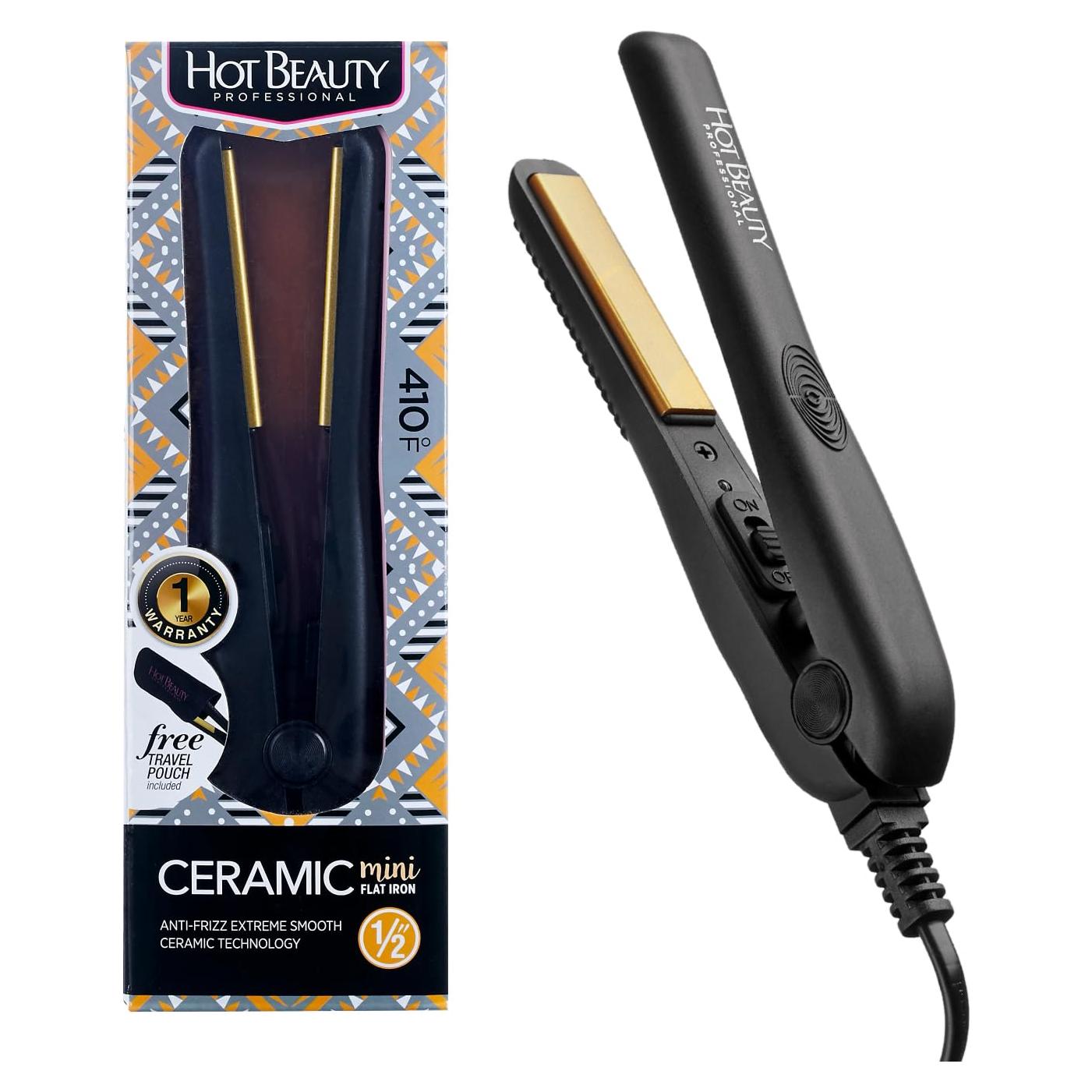 Plancha de Cerámica Mini Kiss HFIM050N, 16.5 cm, Anti-Frizz