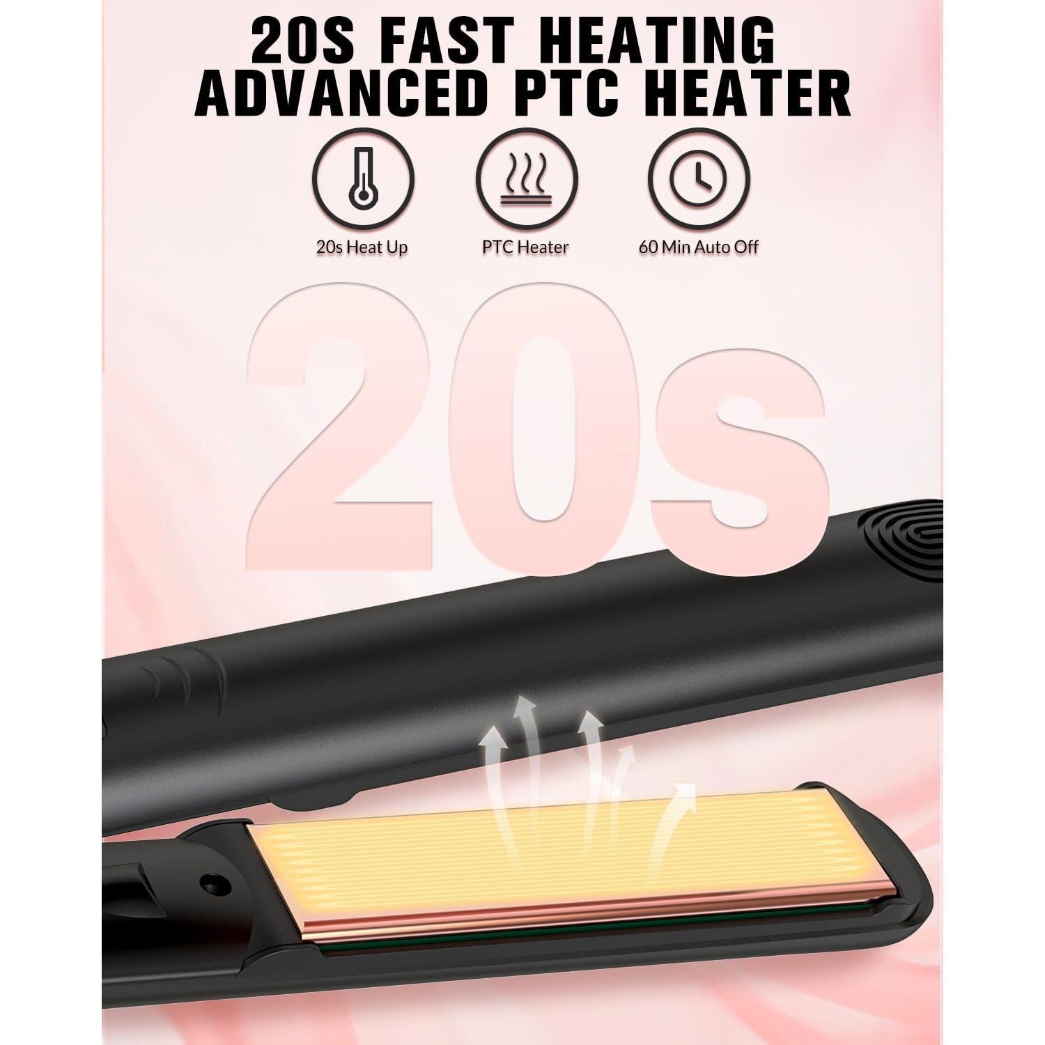 Plancha de Pelo 2 en 1 Soffiya Cerámica Calentamiento Rápido