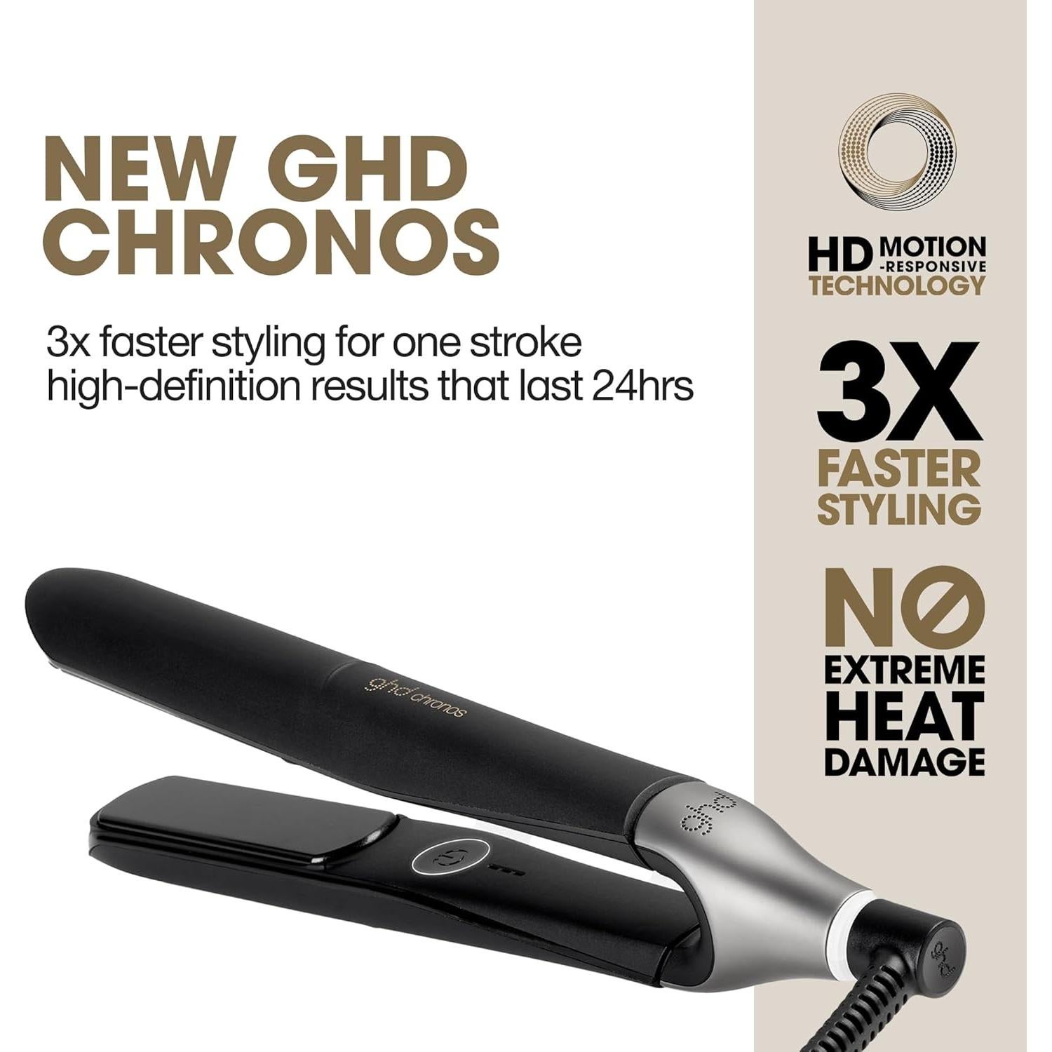 Plancha de Pelo Profesional ghd Chronos 1" y 2" - 24hrs Brillo