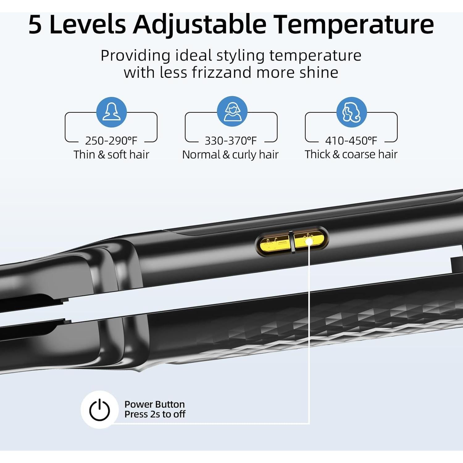 Plancha de Cabello Pequeña Mvxitanny 3/10'' Gris - Doble Voltaje