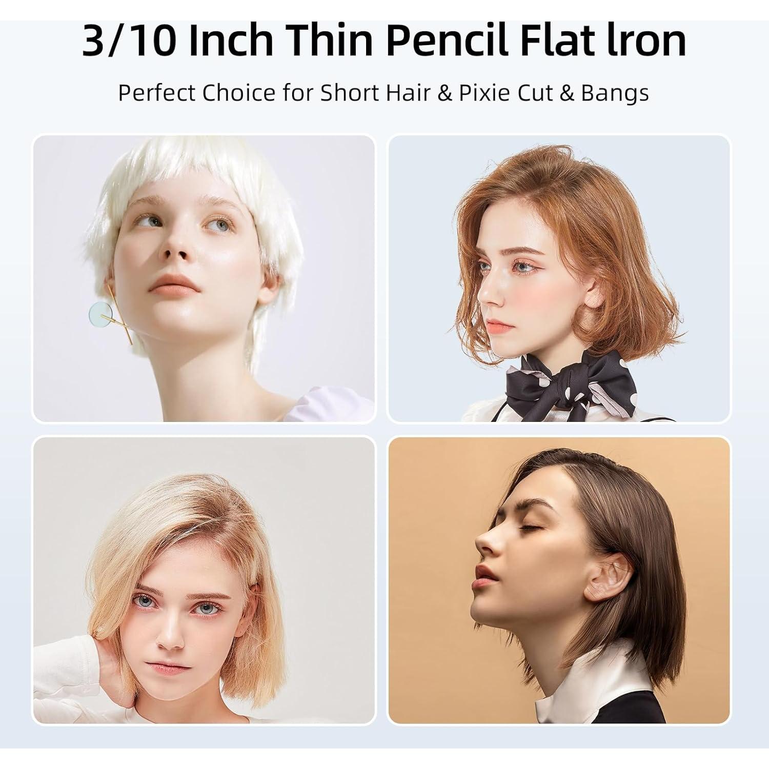 Plancha de Cabello Pequeña Mvxitanny 3/10'' Gris - Doble Voltaje