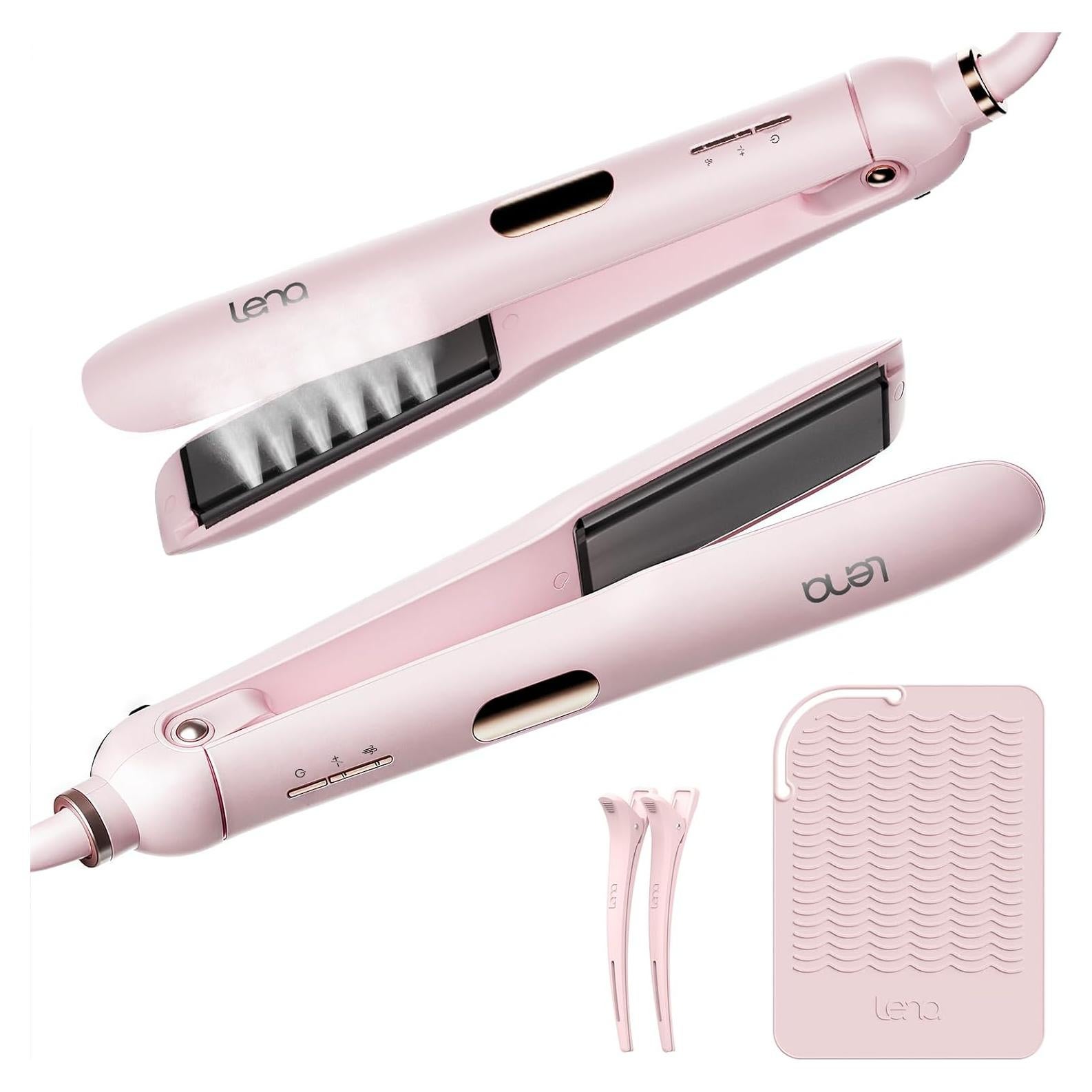 Plancha de Vapor LENA H11, Alisado Profesional con Titanio