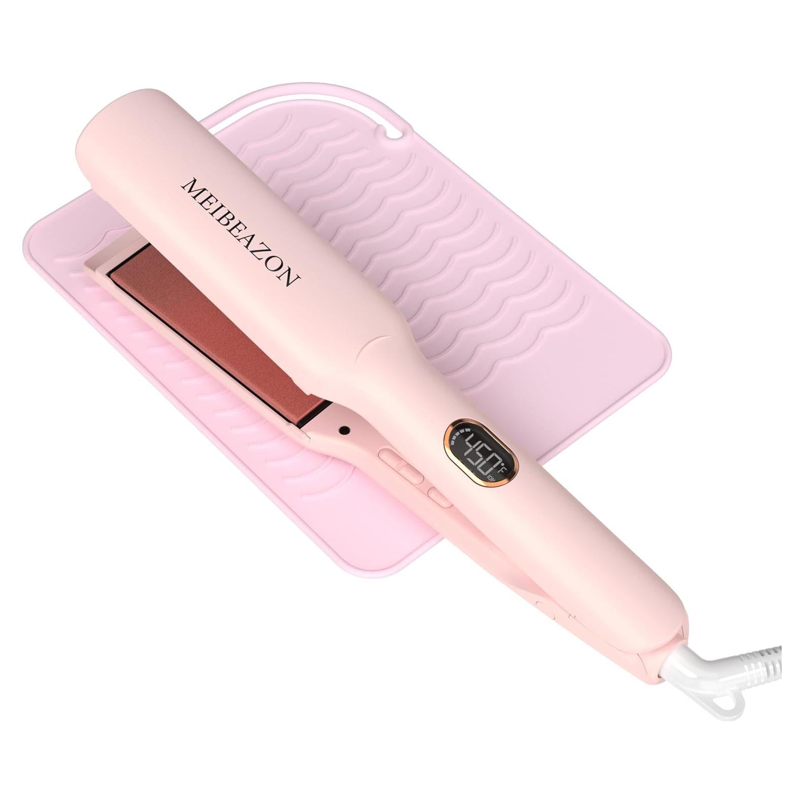 Plancha de Pelo MEIBEAZON MS-02 Cerámica 1.7" Iónica Rosa
