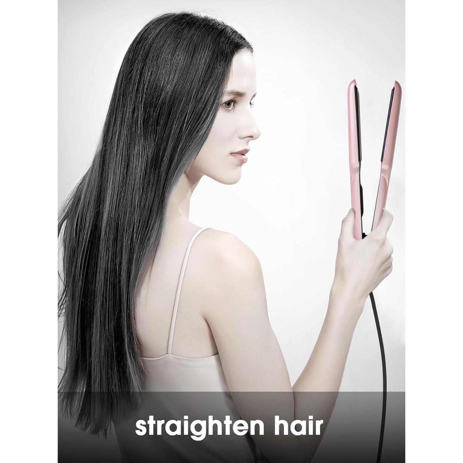 Plancha de Pelo ANGENIL 1.6" Cerámica Doble Voltaje 2 en 1