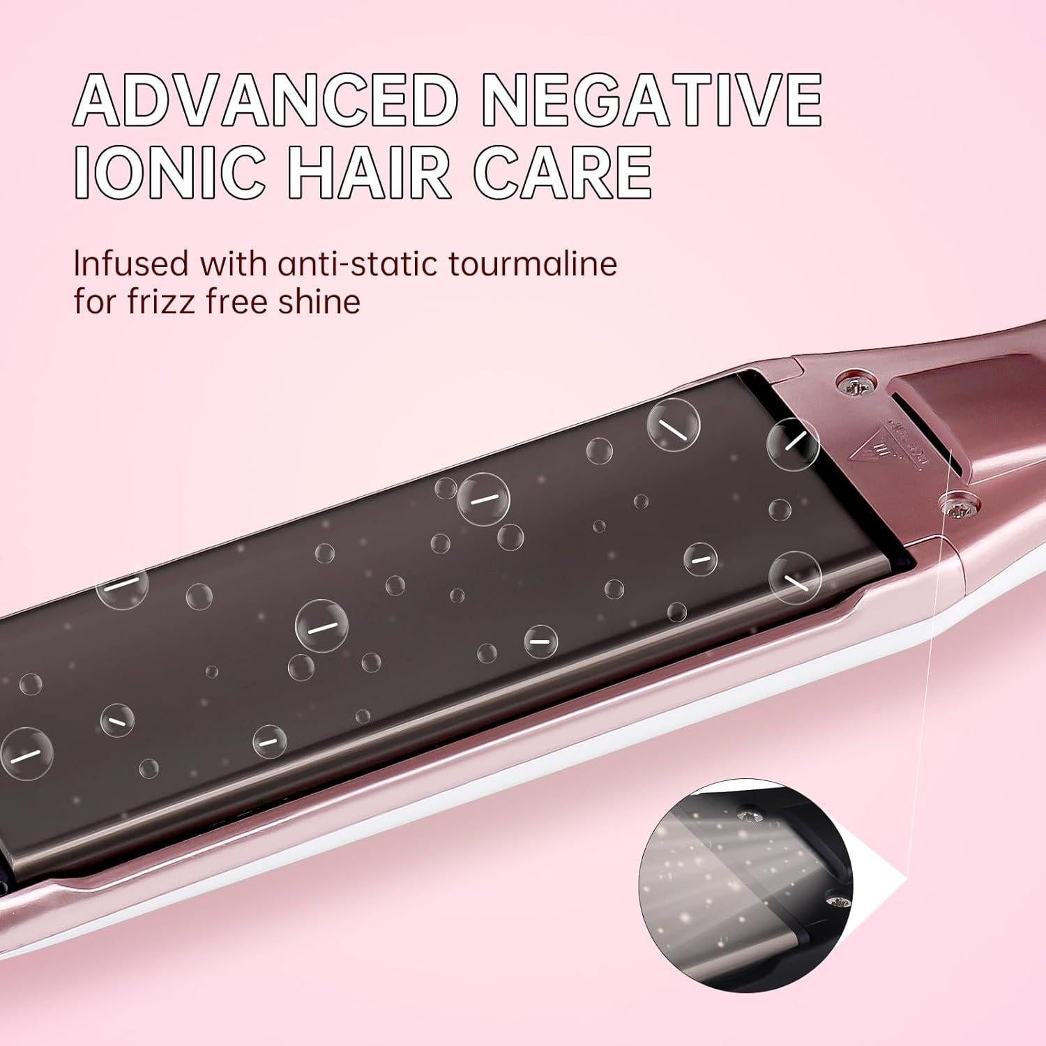 Plancha y Rizador de Pelo 2 en 1 VAGARY, Cuidado Aniónico