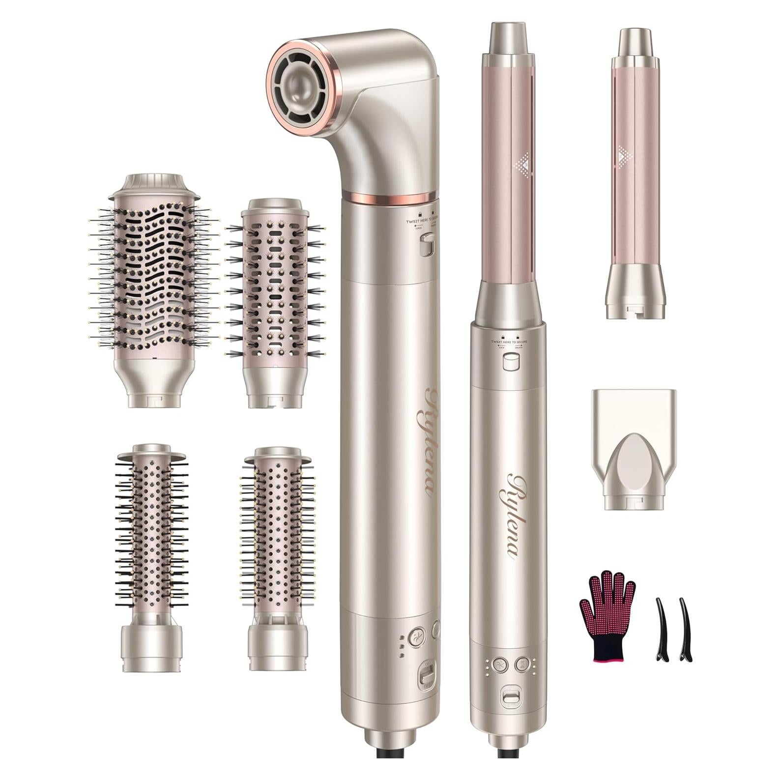 Rylena Deluxe 8-en-1 Air Styler Pro 2025, Cepillo Secador 600M
