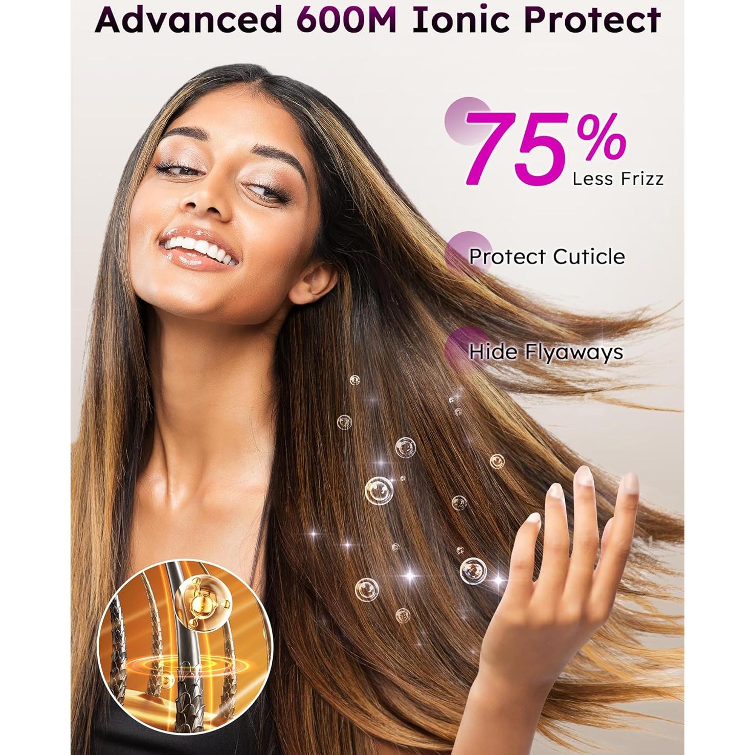 Rylena Deluxe 8-en-1 Air Styler Pro 2025, Cepillo Secador 600M