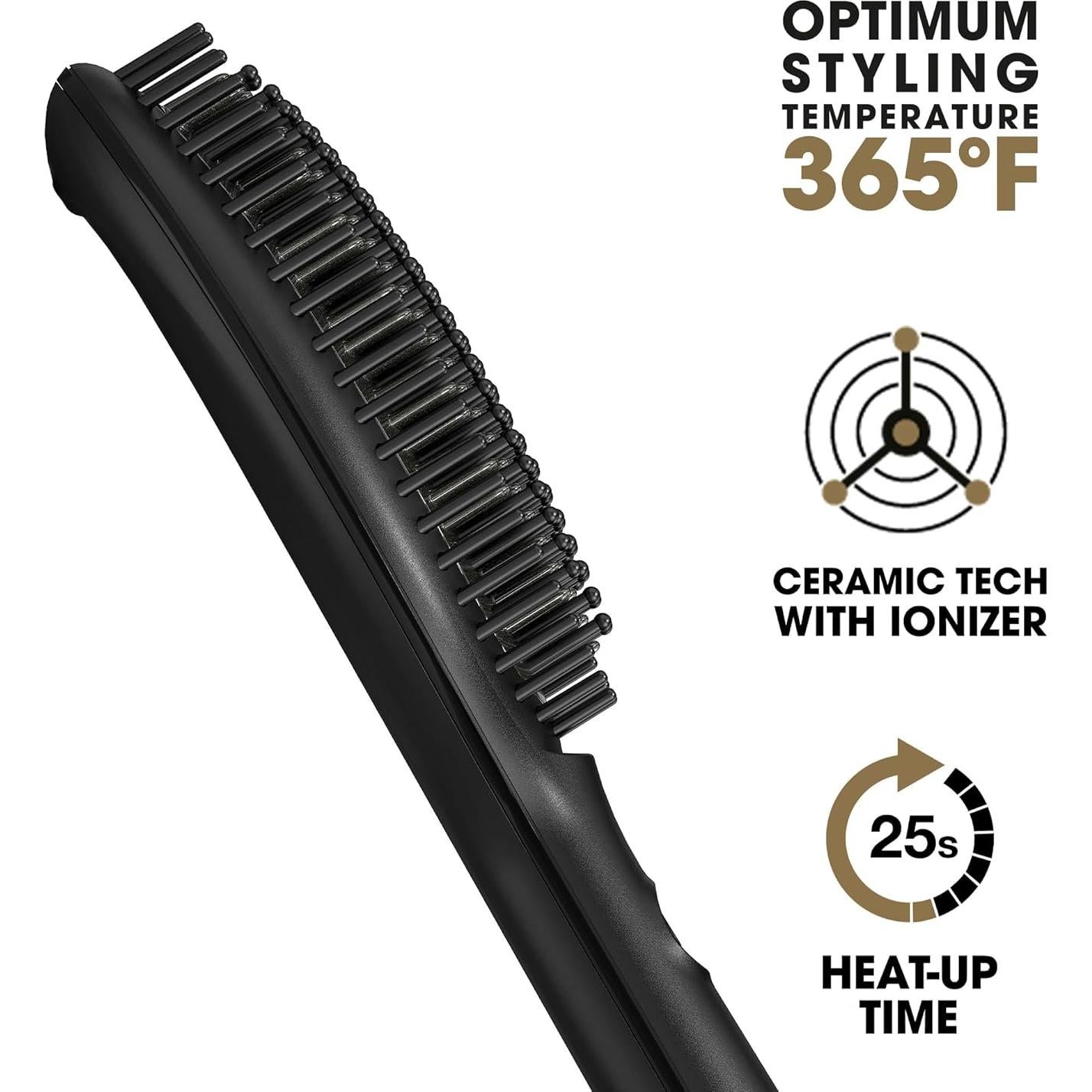Cepillo Secador Alisador ghd Glide 2 en 1 Cerámica Negro