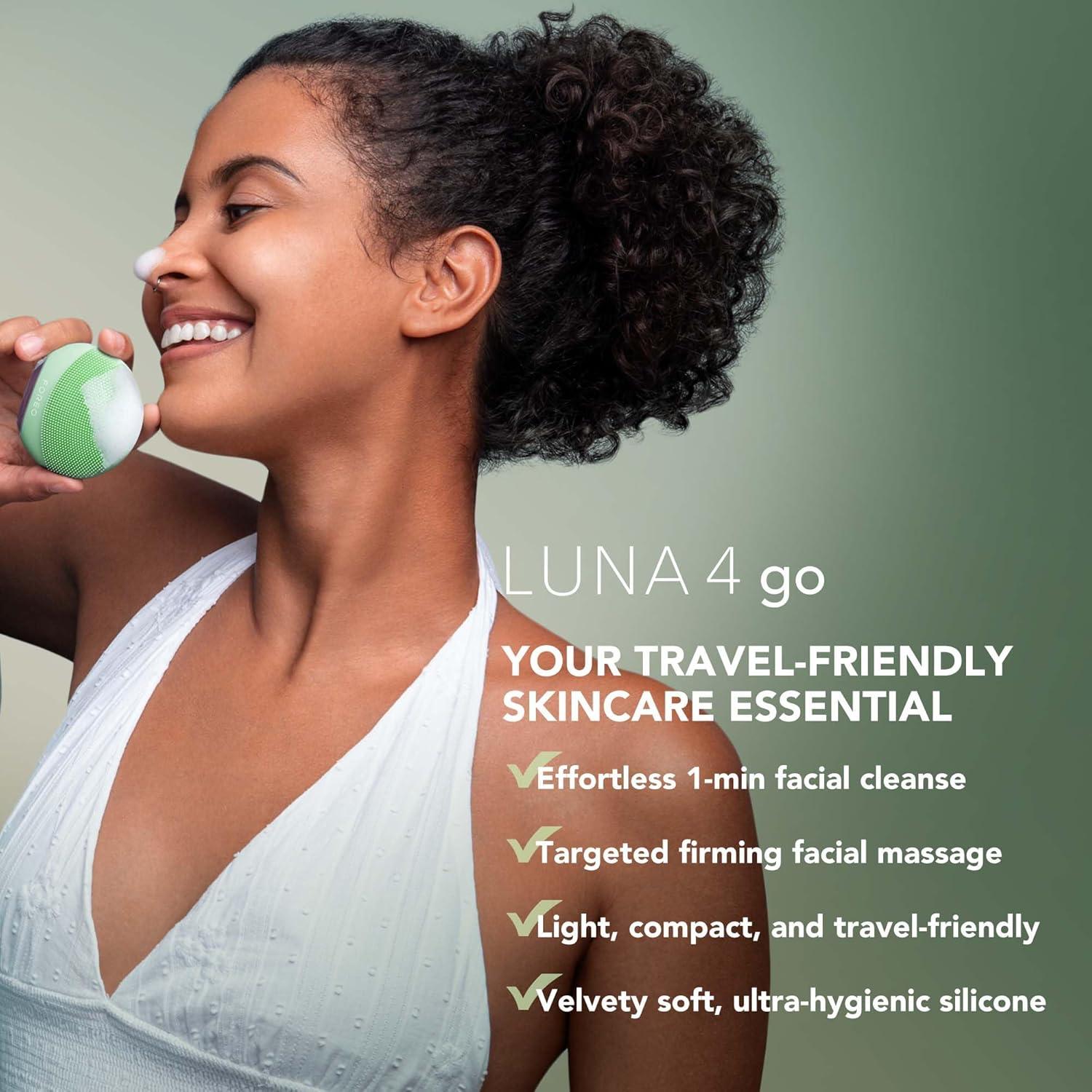 FOREO LUNA 4 go Face Cleansing Brush & Firming Massager | Premium Face Care | Enhances Absorption of Facial Skin Products | Simple Skin Care Tools | For All Skin Types