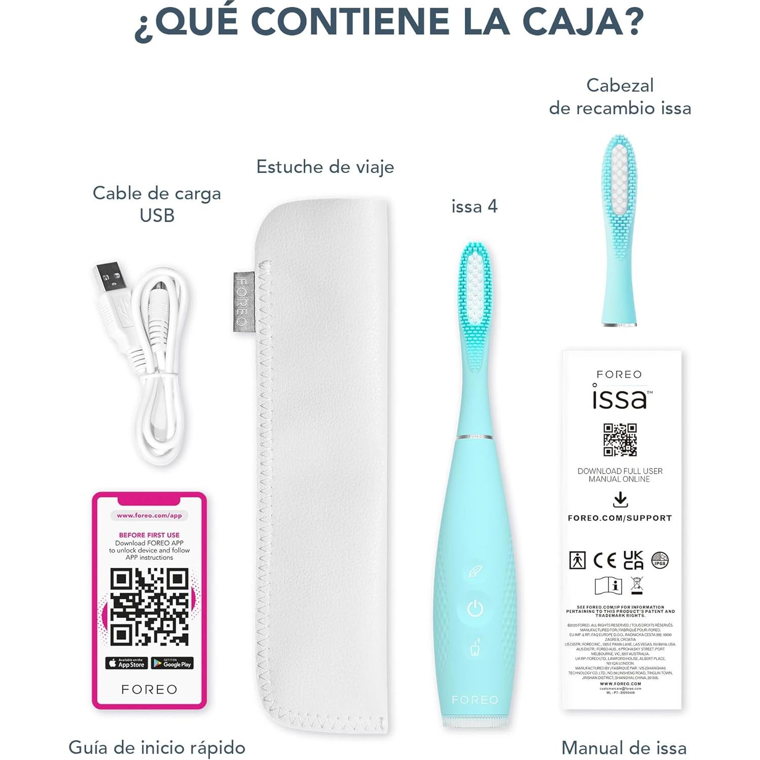 Cepillo de Dientes Eléctrico FOREO ISSA 4 - 4 en 1 Azul Ártico