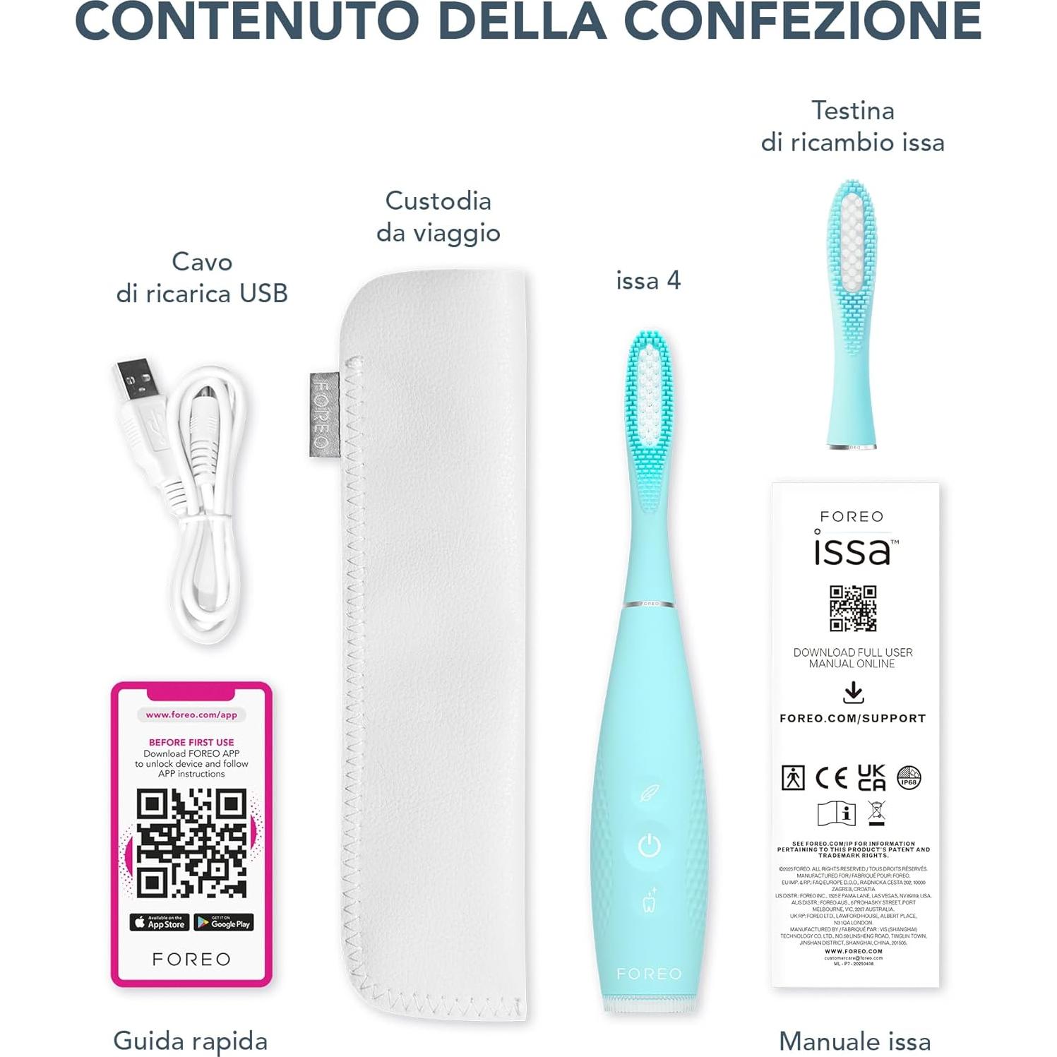 Cepillo de Dientes Eléctrico FOREO ISSA 4 - 4 en 1 Azul Ártico