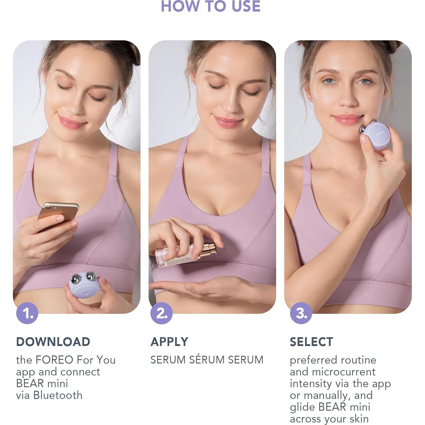 Dispositivo Facial Microcorriente FOREO BEAR Mini + Suero 30ml