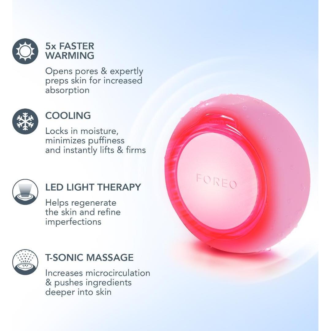 FOREO UFO 2 Máscara Facial Calentamiento Hidratante Rosa Perla