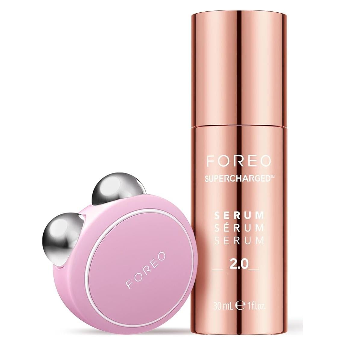 Kit Antienvejecimiento FOREO BEAR Mini + Serum 30 ml - Rosa