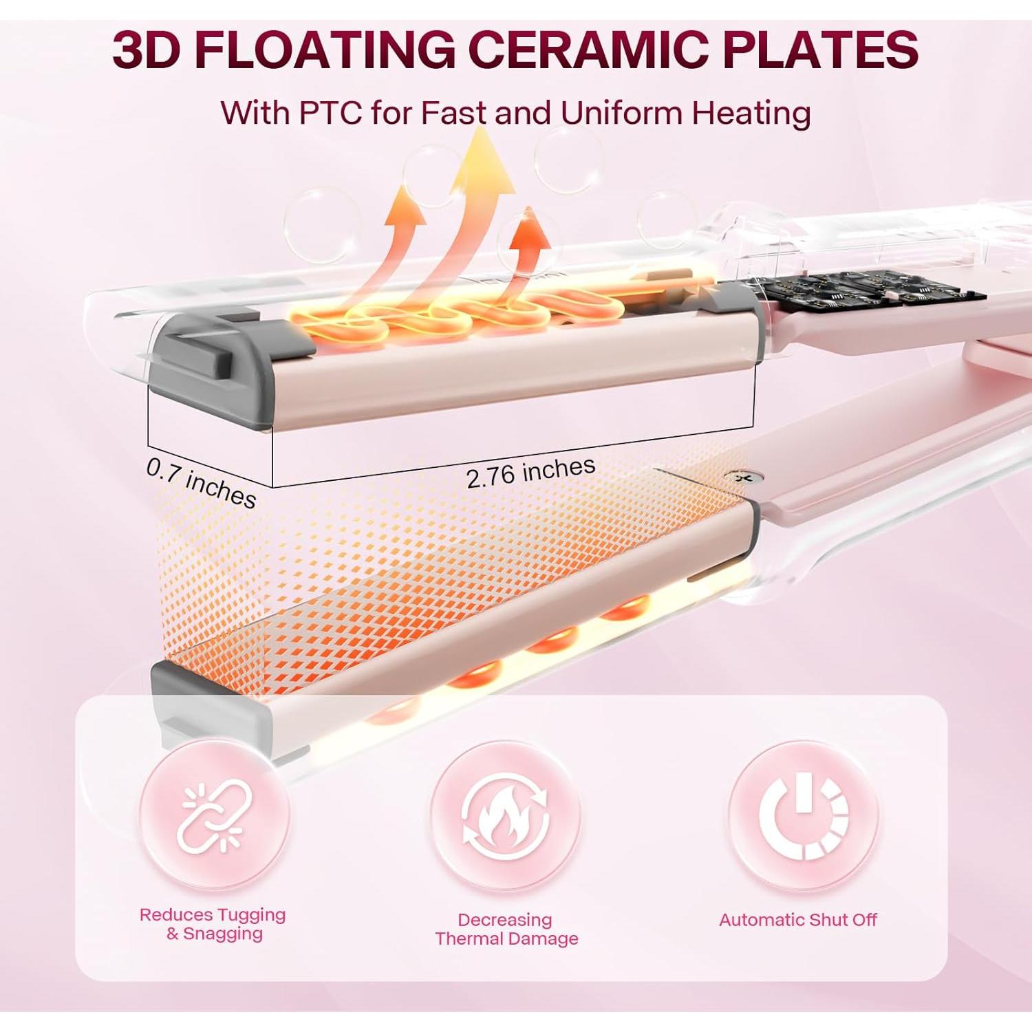 Plancha de Pelo Mini ABNER EPS903B Cerámica 0.7" Viaje