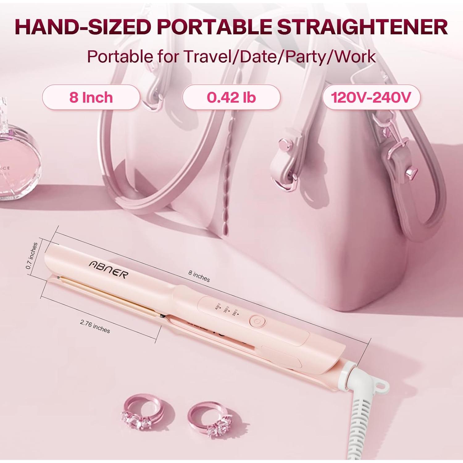 Plancha de Pelo Mini ABNER EPS903B Cerámica 0.7" Viaje