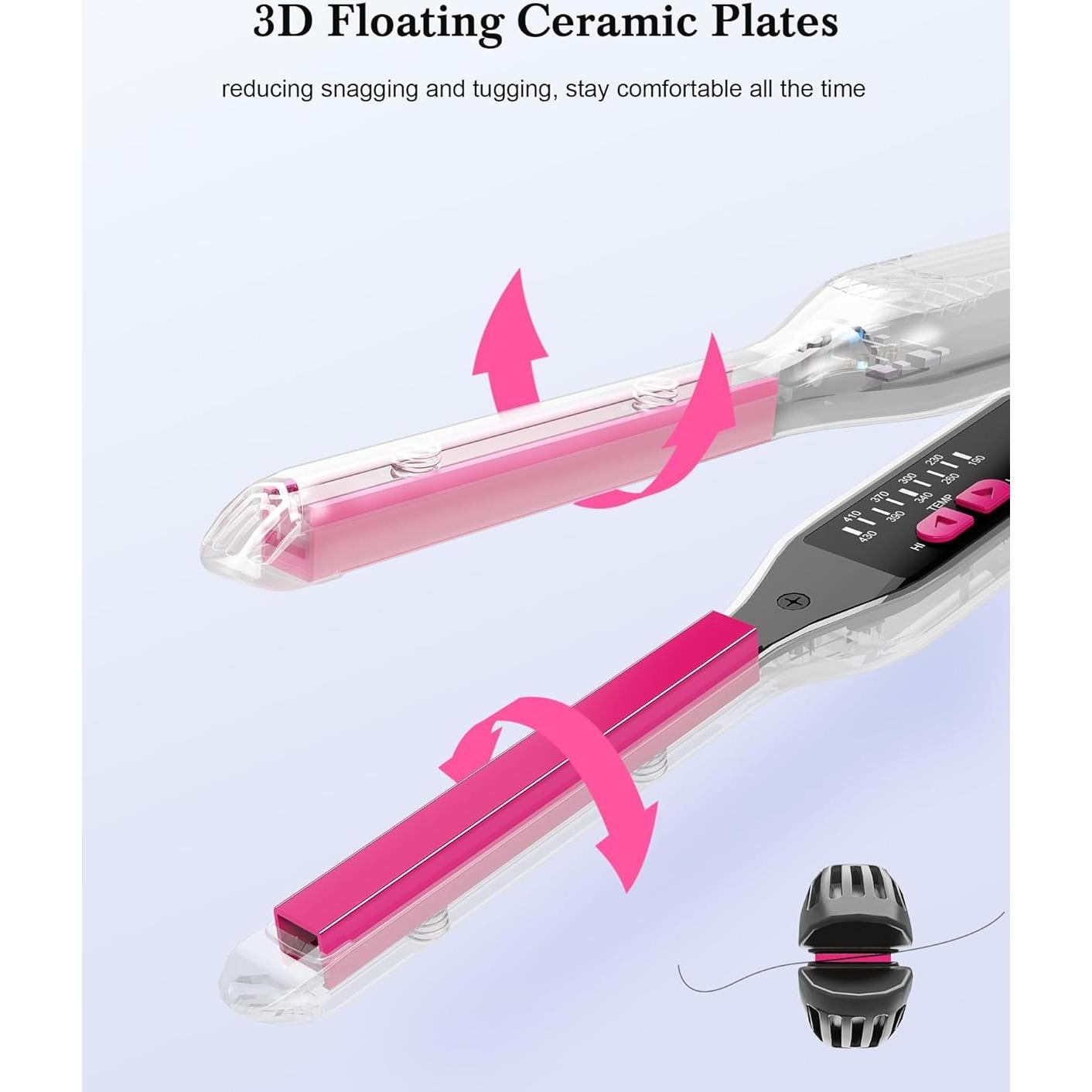 Plancha de Cabello Pequeña MELYDO DS018B 3/10" Temperatura Ajustable