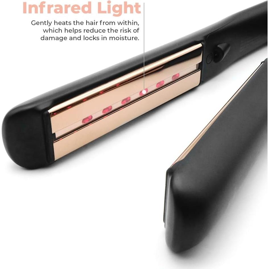 Plancha de Pelo SRILabs StyleQ - Luz Infrarroja, Iones Negativos, 12 Niveles Calor