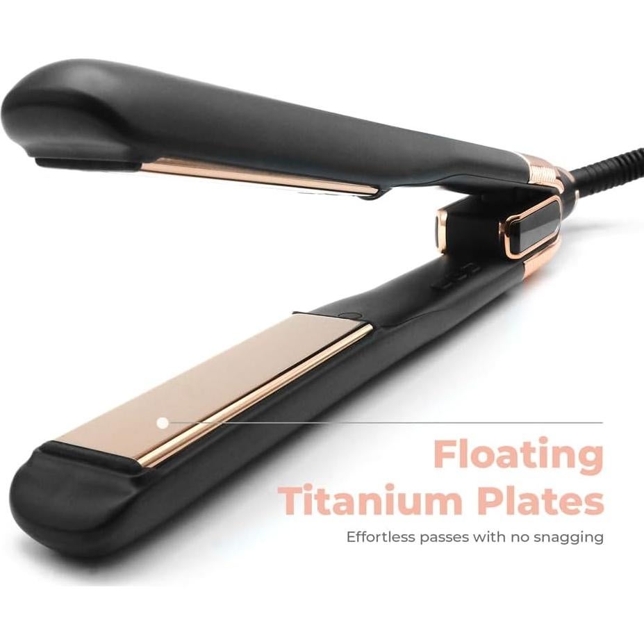 Plancha de Pelo SRILabs StyleQ - Luz Infrarroja, Iones Negativos, 12 Niveles Calor