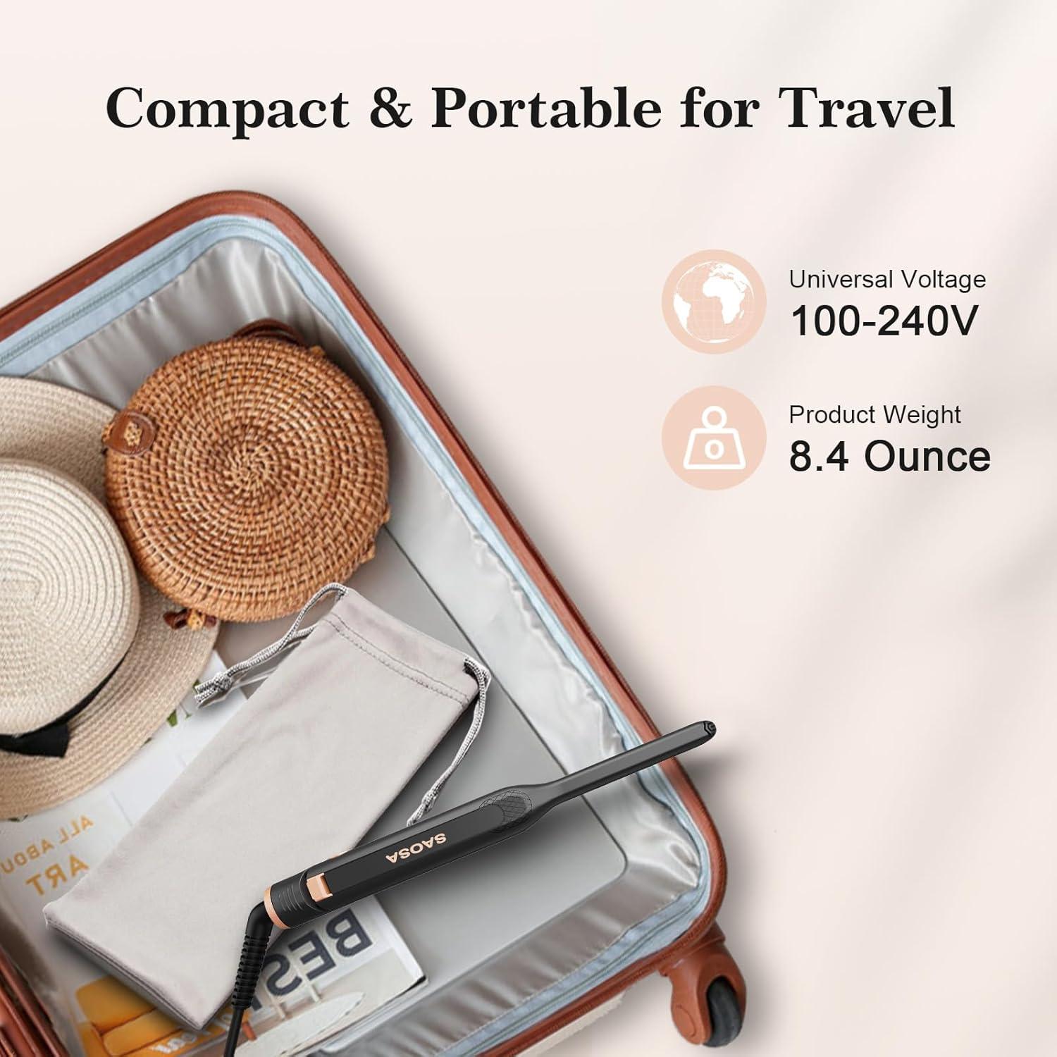 Plancha de Cabello Pequeña SAOSA HL-018 Doble Voltaje 190-430°C