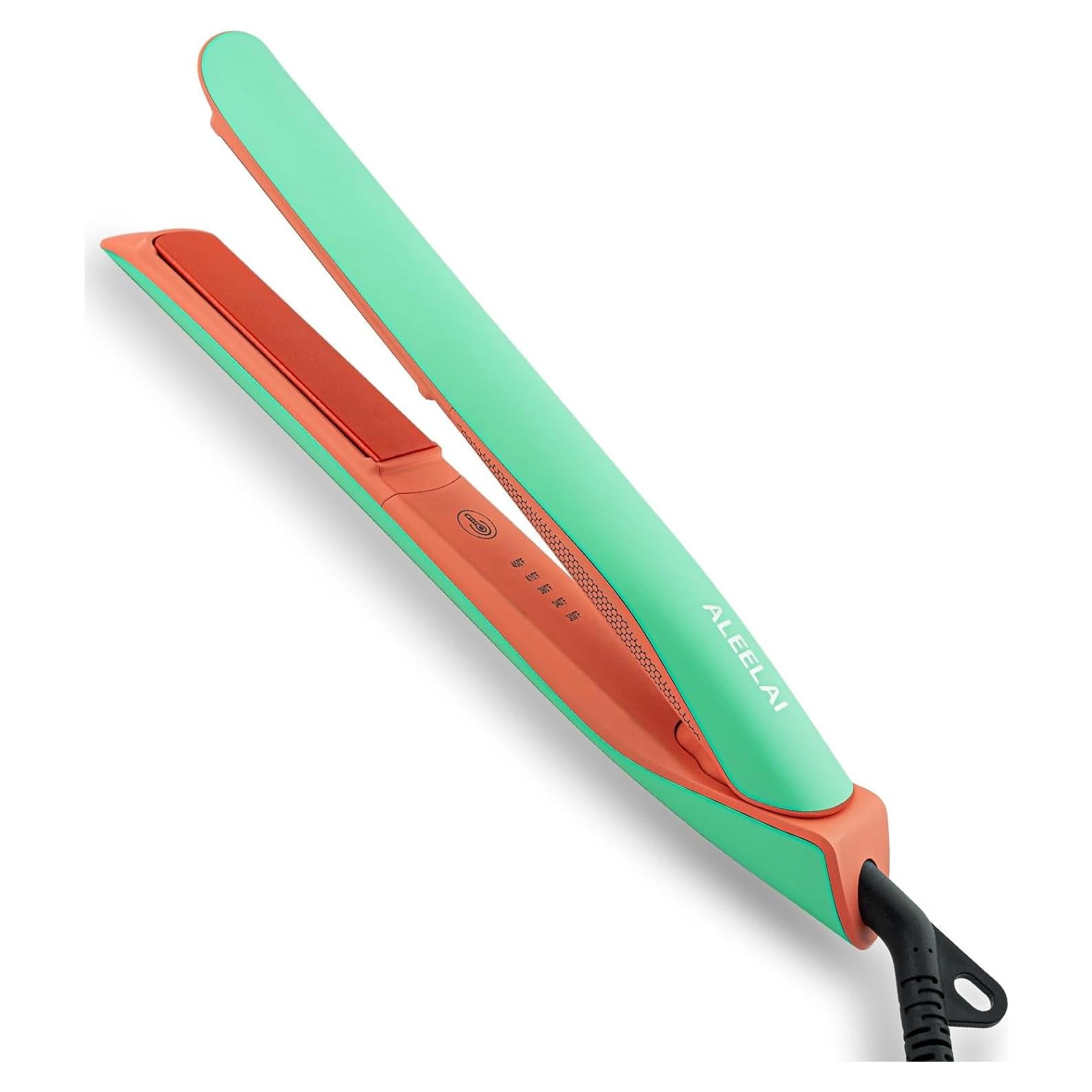 Plancha y Rizador de Pelo Cerámica ALEELAI 2-en-1 Calentamiento Rápido