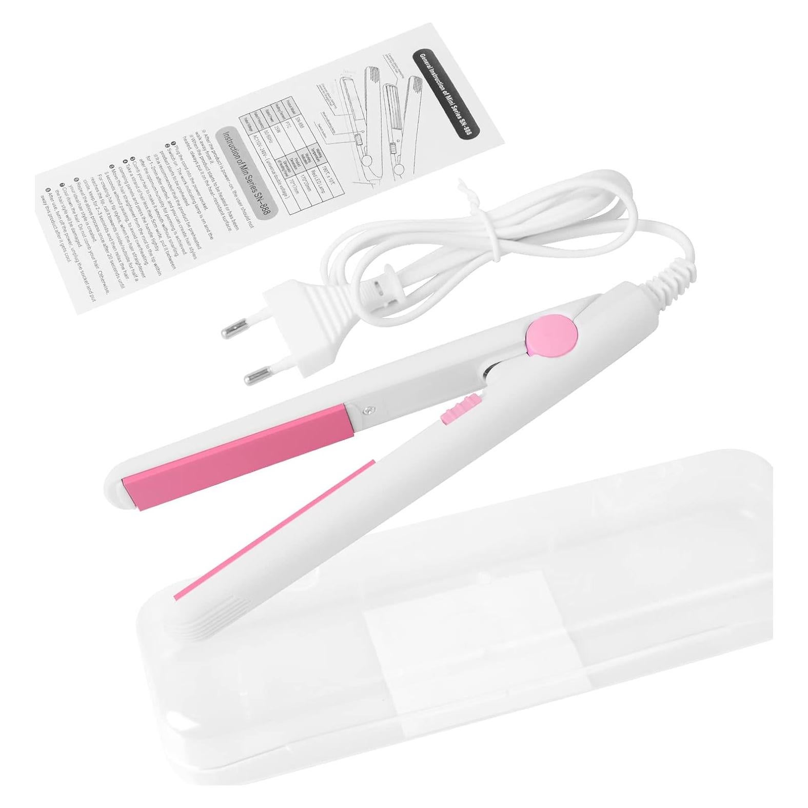 Plancha de Pelo Mini 2 en 1 Cerámica Turmalina 370°C Blanca