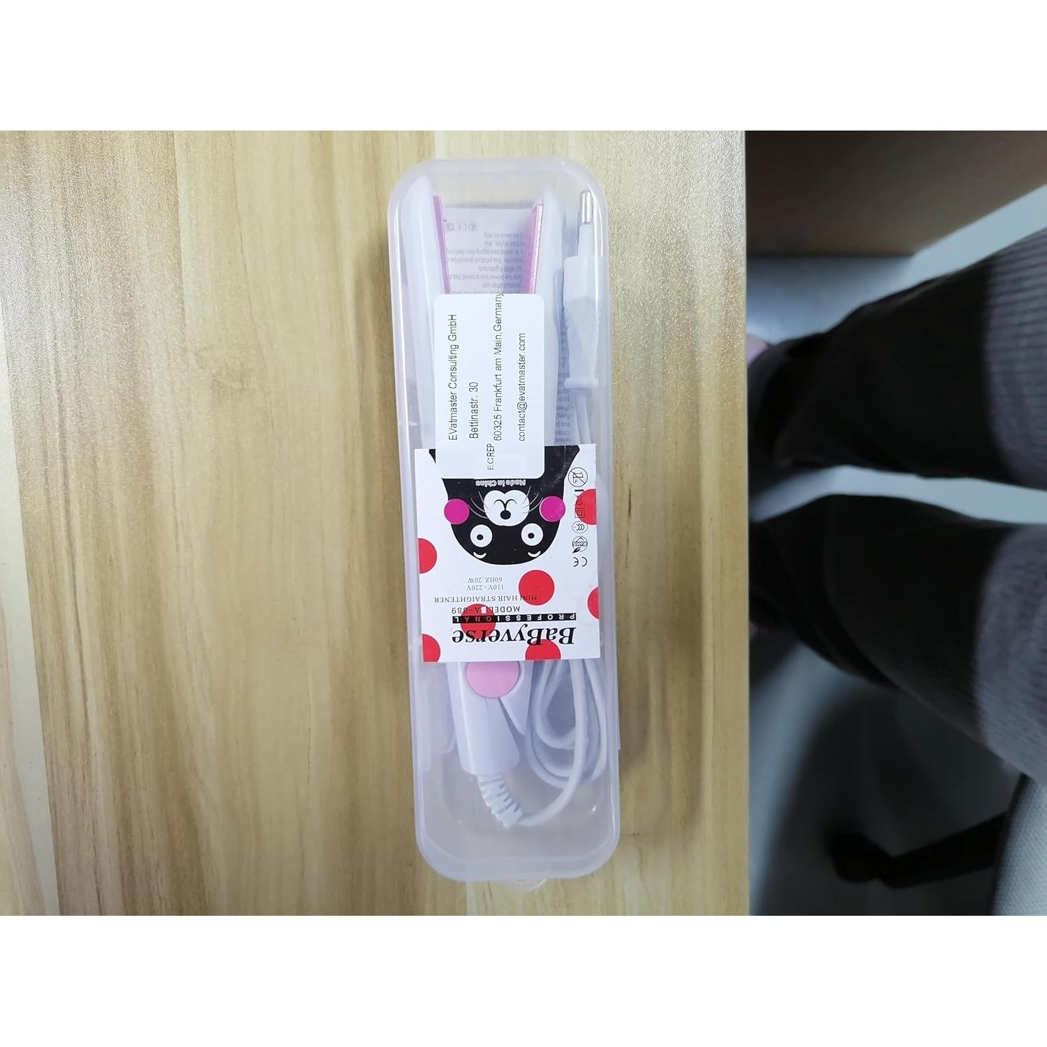 Plancha de Pelo Mini 2 en 1 Cerámica Turmalina 370°C Blanca