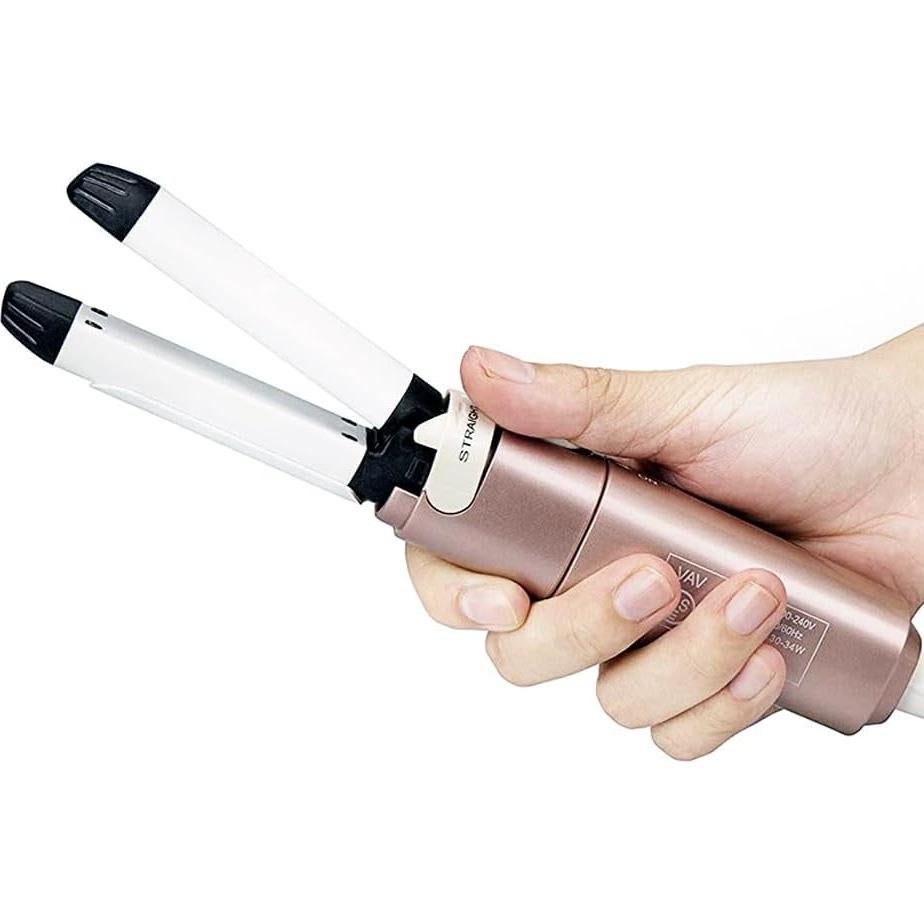 Mini Plancha 2 en 1 VAV Cerámica 1" Alisadora y Rizador