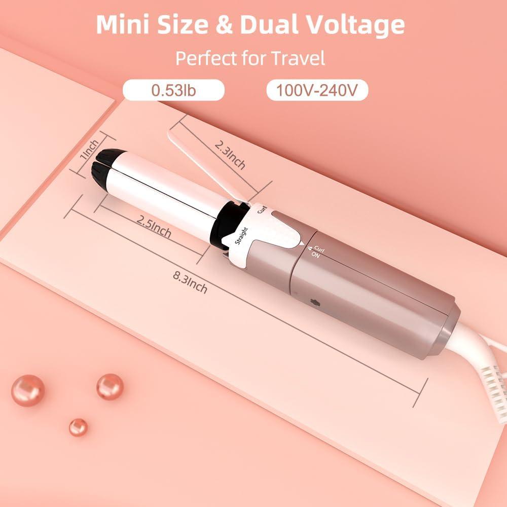 Mini Plancha 2 en 1 VAV Cerámica 1" Alisadora y Rizador