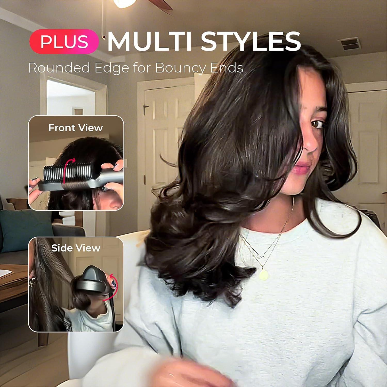 Cepillo Alisador Iónico TYMO Ring Plus - 9 Temperaturas, Titanio