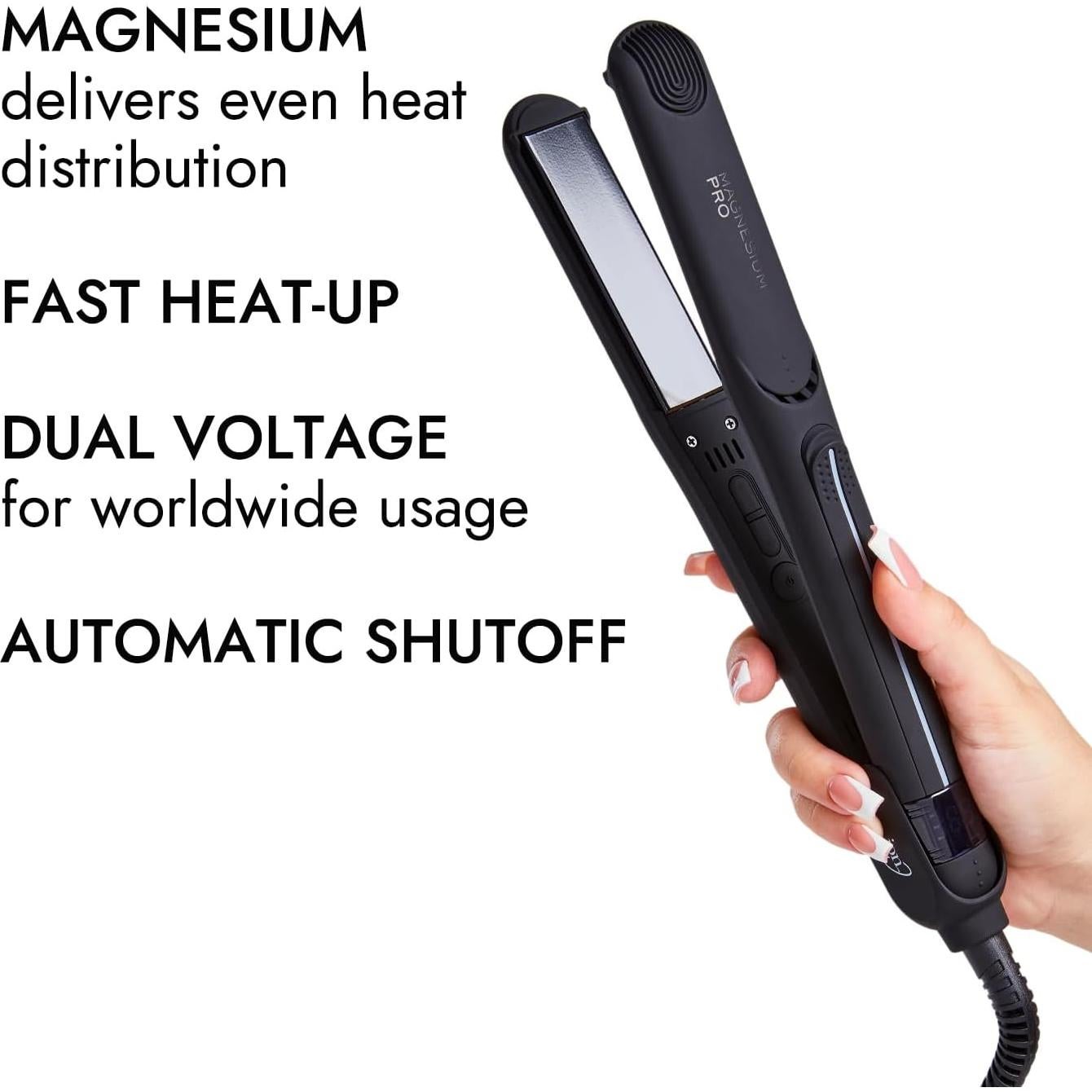 Plancha de Cabello Magnesio Ion Arcadia 1 Pulgada Cerámica