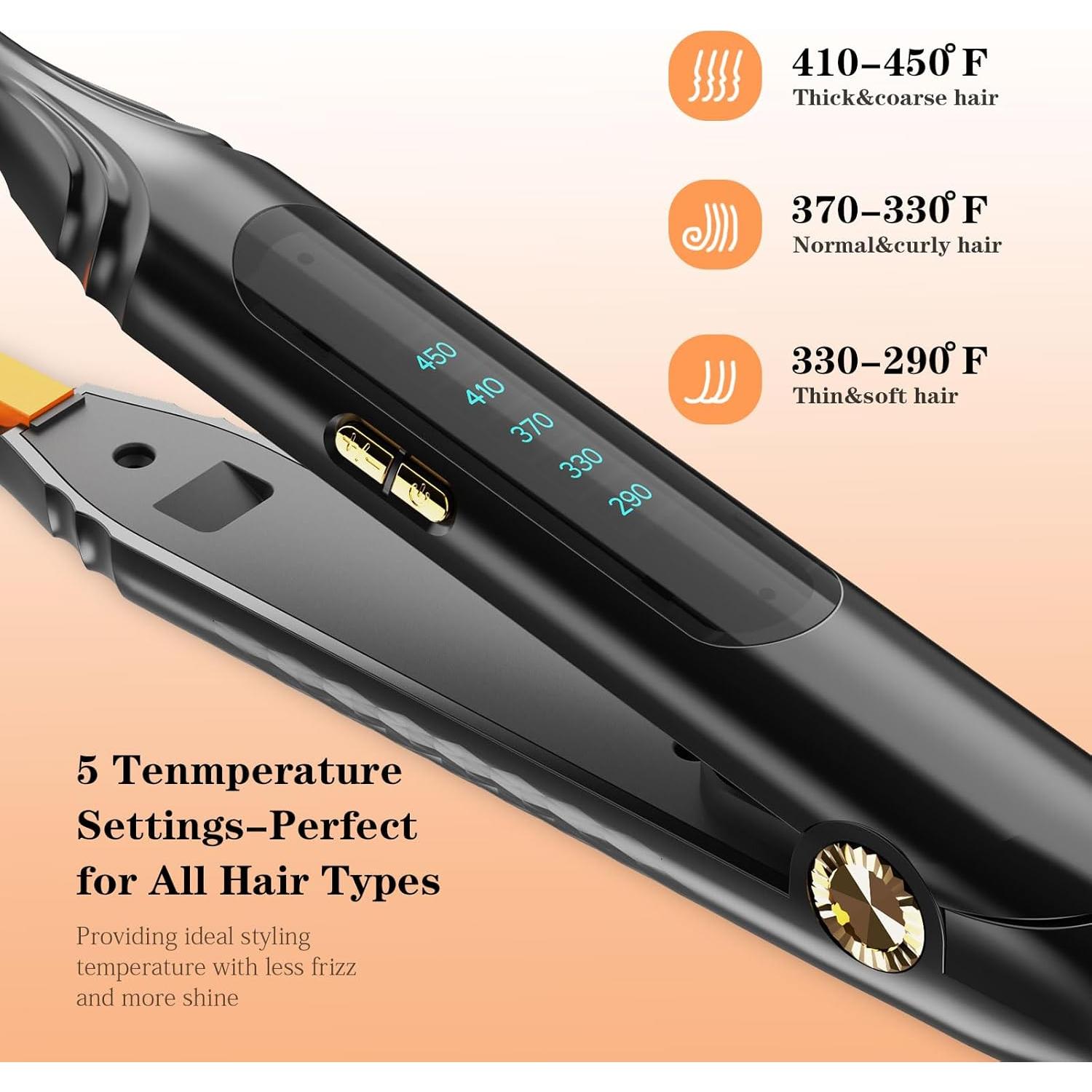 Plancha de Cabello Ficzcfy 0.76 cm Mini para Cabello Corto