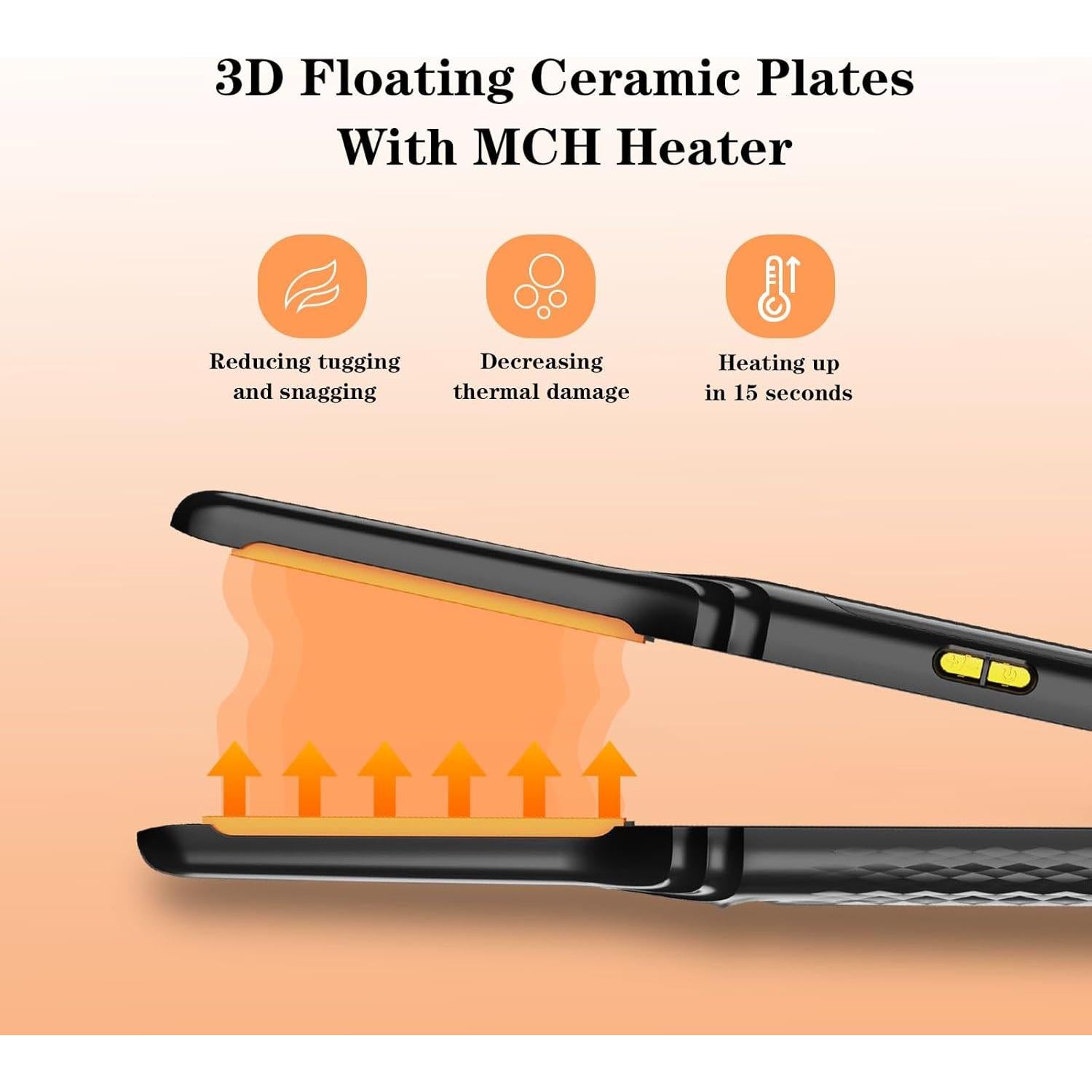 Plancha de Cabello Ficzcfy 0.76 cm Mini para Cabello Corto