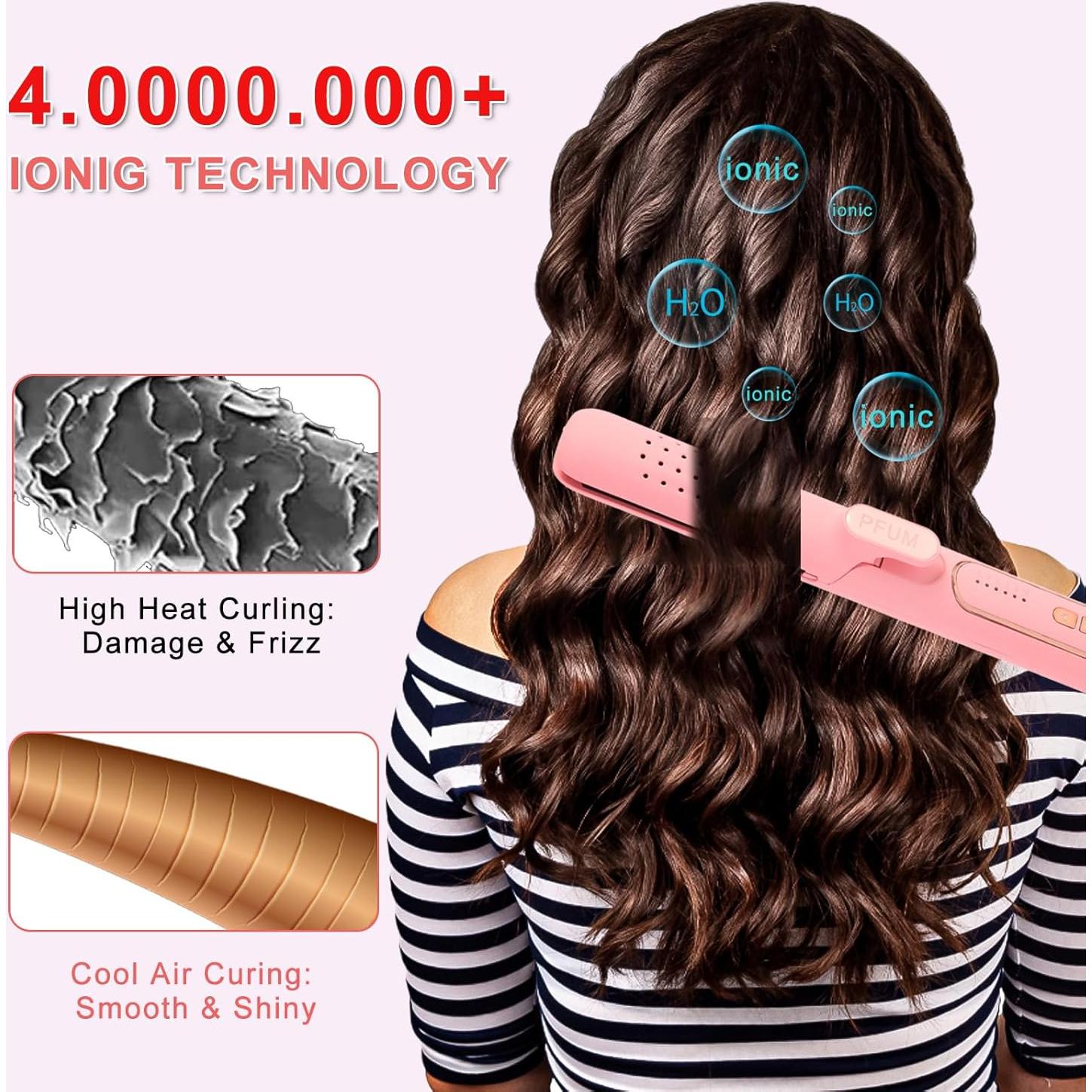 Plancha y Rizadora de Cabello PFUM A319 2 en 1 con 360° Airflow