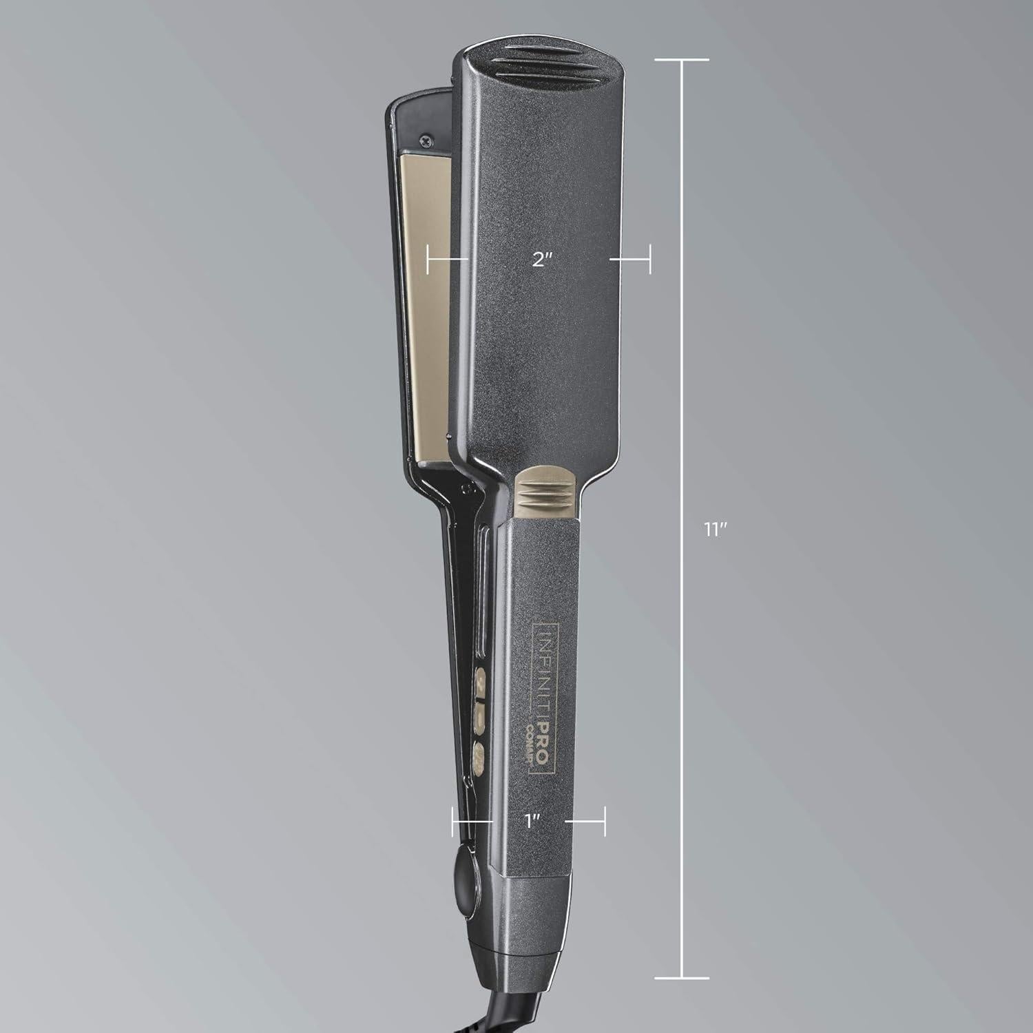 Plancha de Cabello Cerámica Tourmalina Conair 2" Gris Metálico