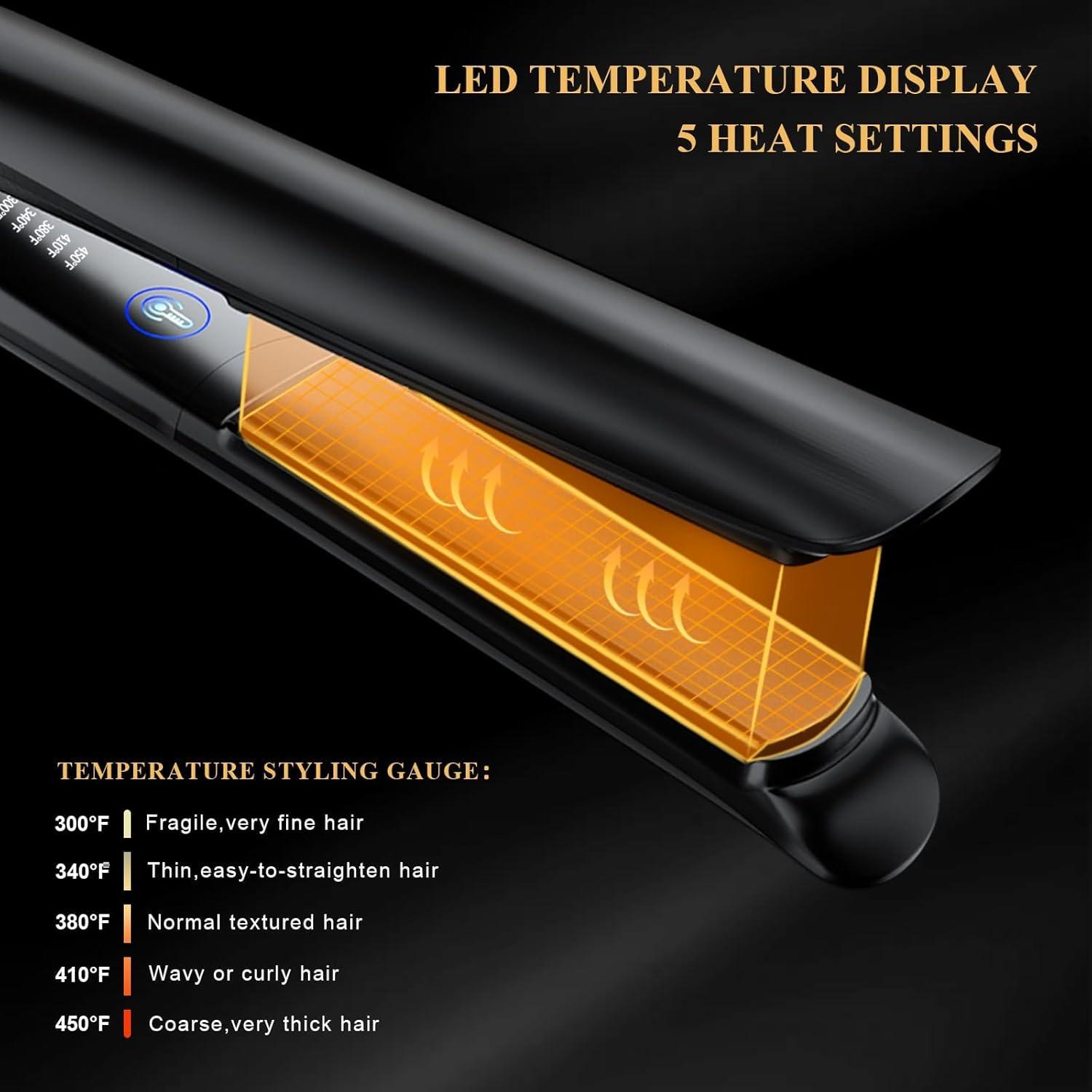 Plancha de Cabello 2 en 1 ALEELAI con Placas Flotantes 3D