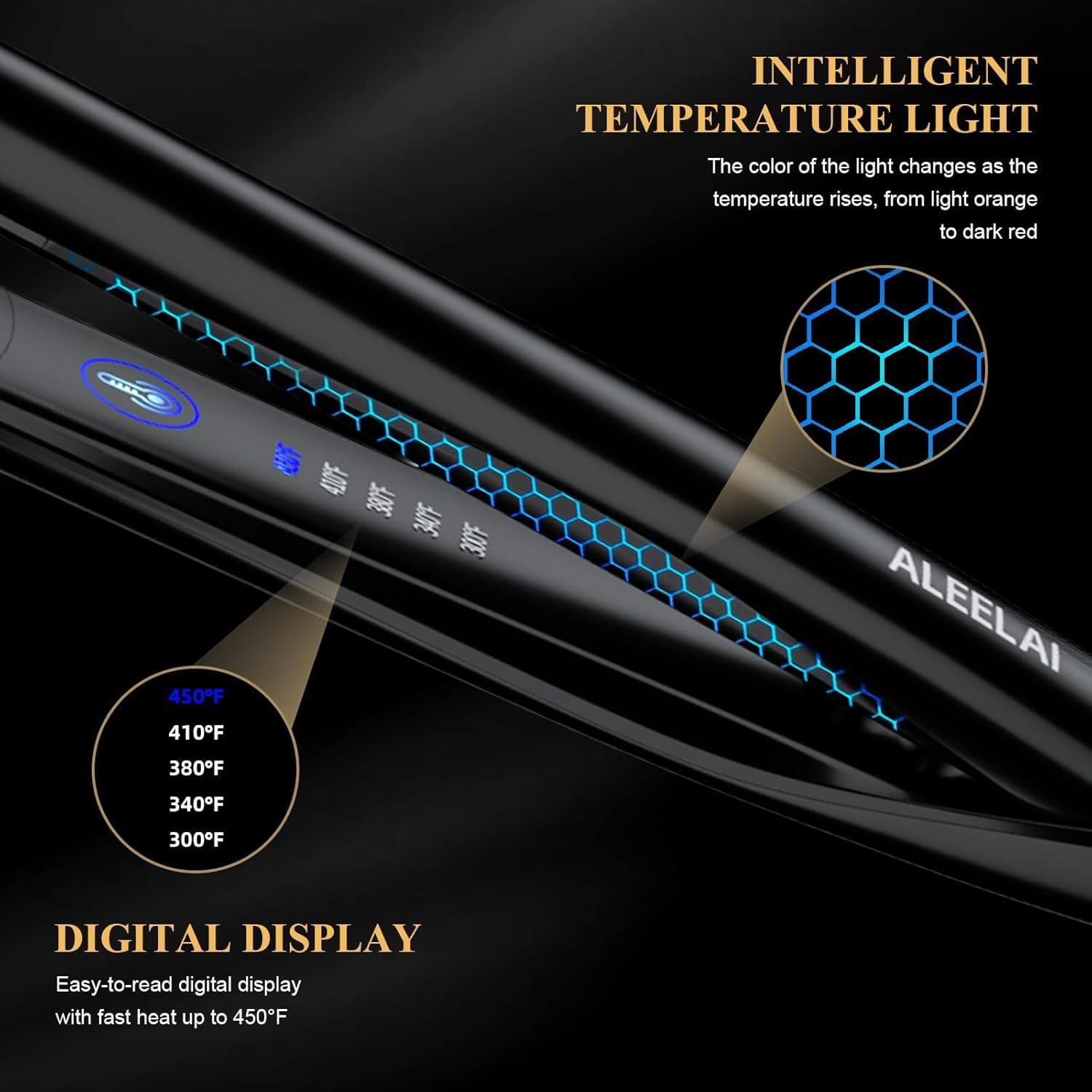 Plancha de Cabello 2 en 1 ALEELAI con Placas Flotantes 3D