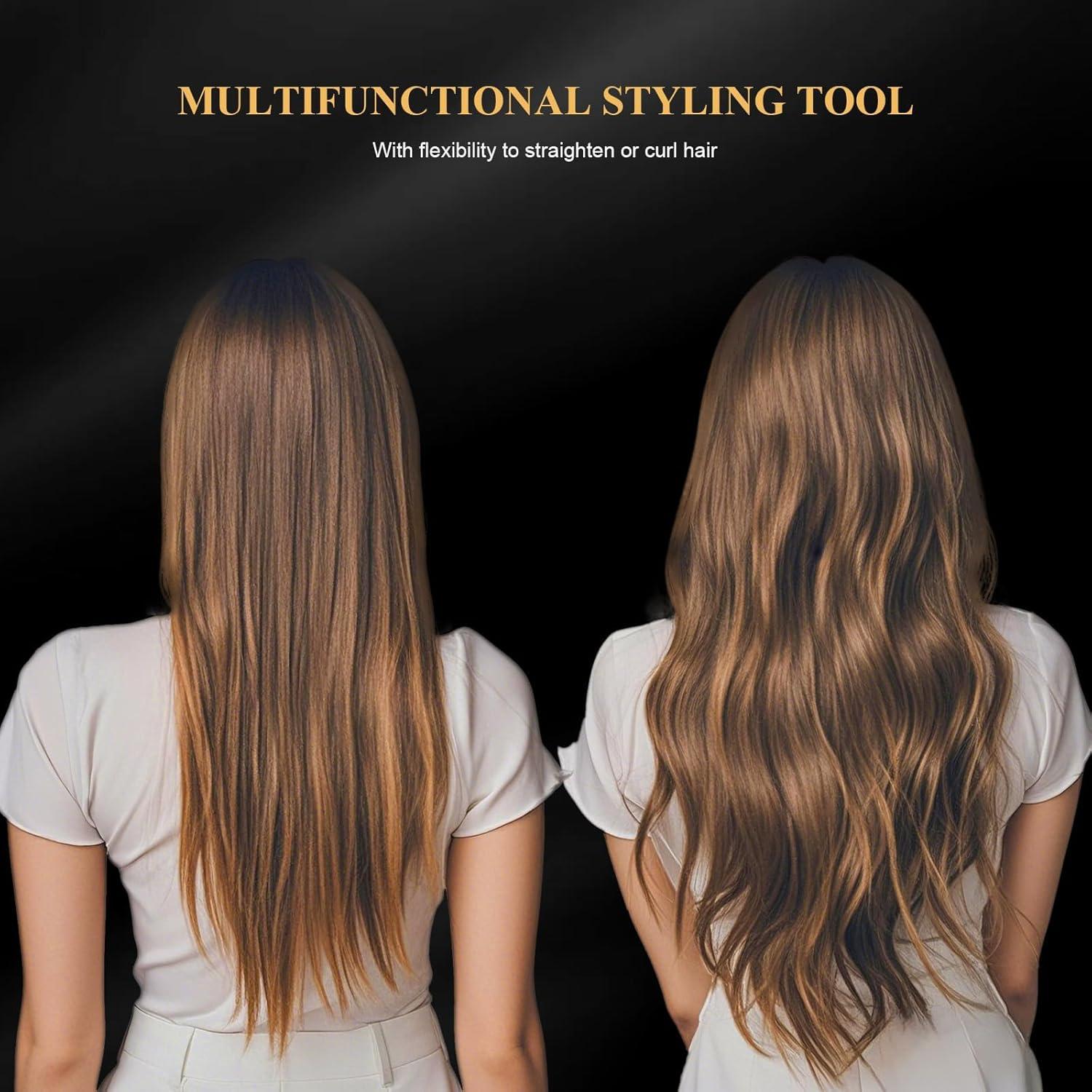 Plancha de Cabello 2 en 1 ALEELAI con Placas Flotantes 3D