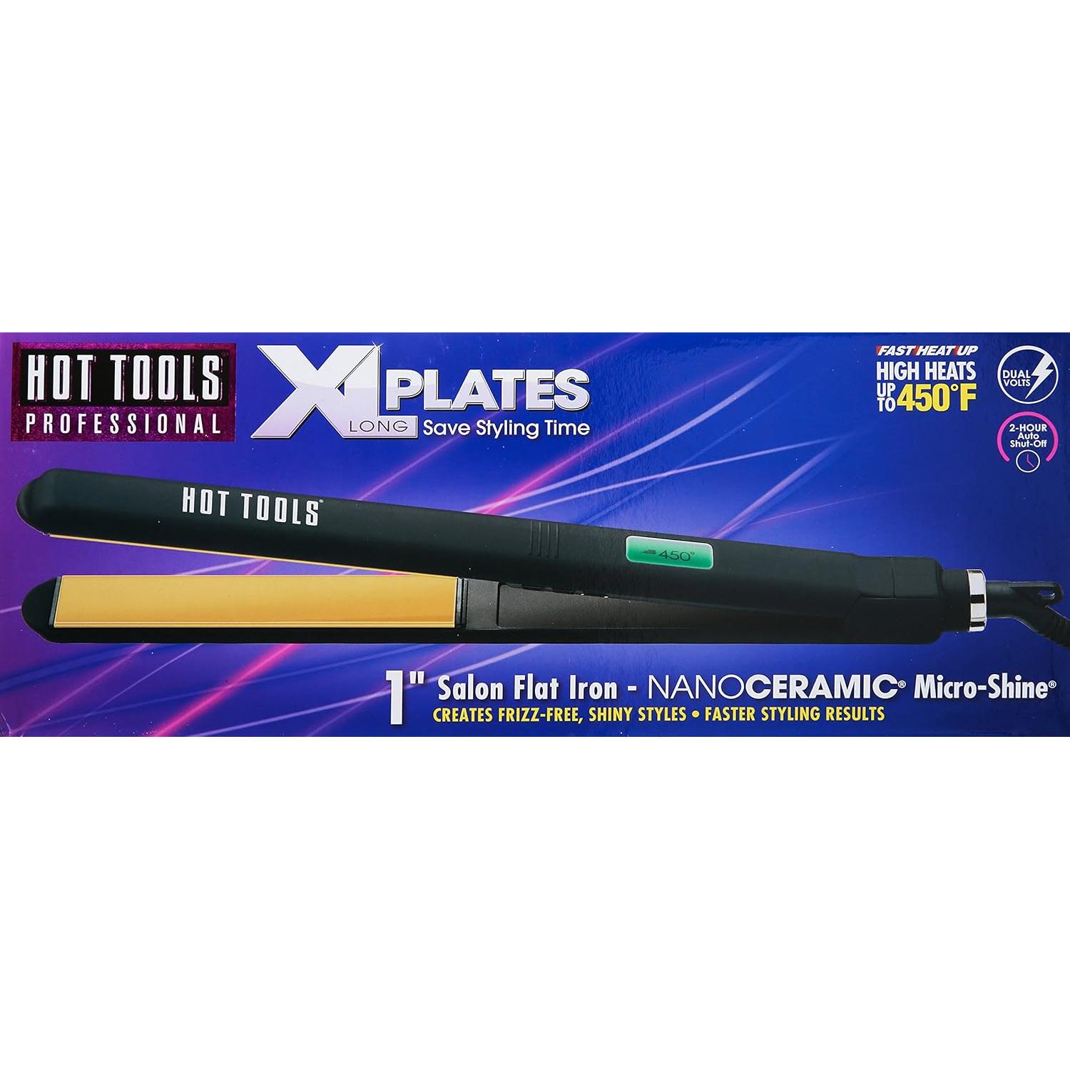 Plancha de Pelo HOT TOOLS 1" Nano Cerámica Extra Larga