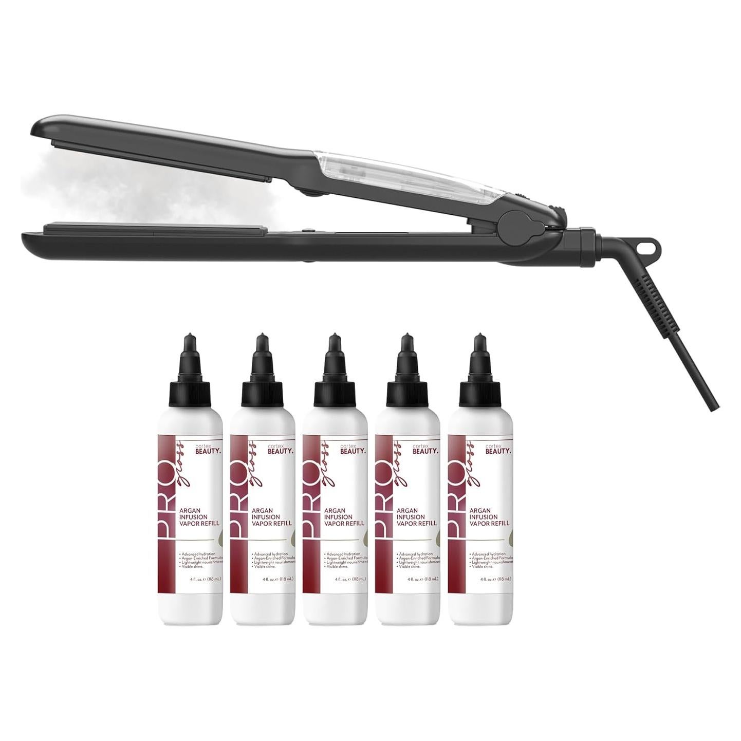 Plancha de Pelo Vapor Ceramic Premium Infusión de Argan 32mm