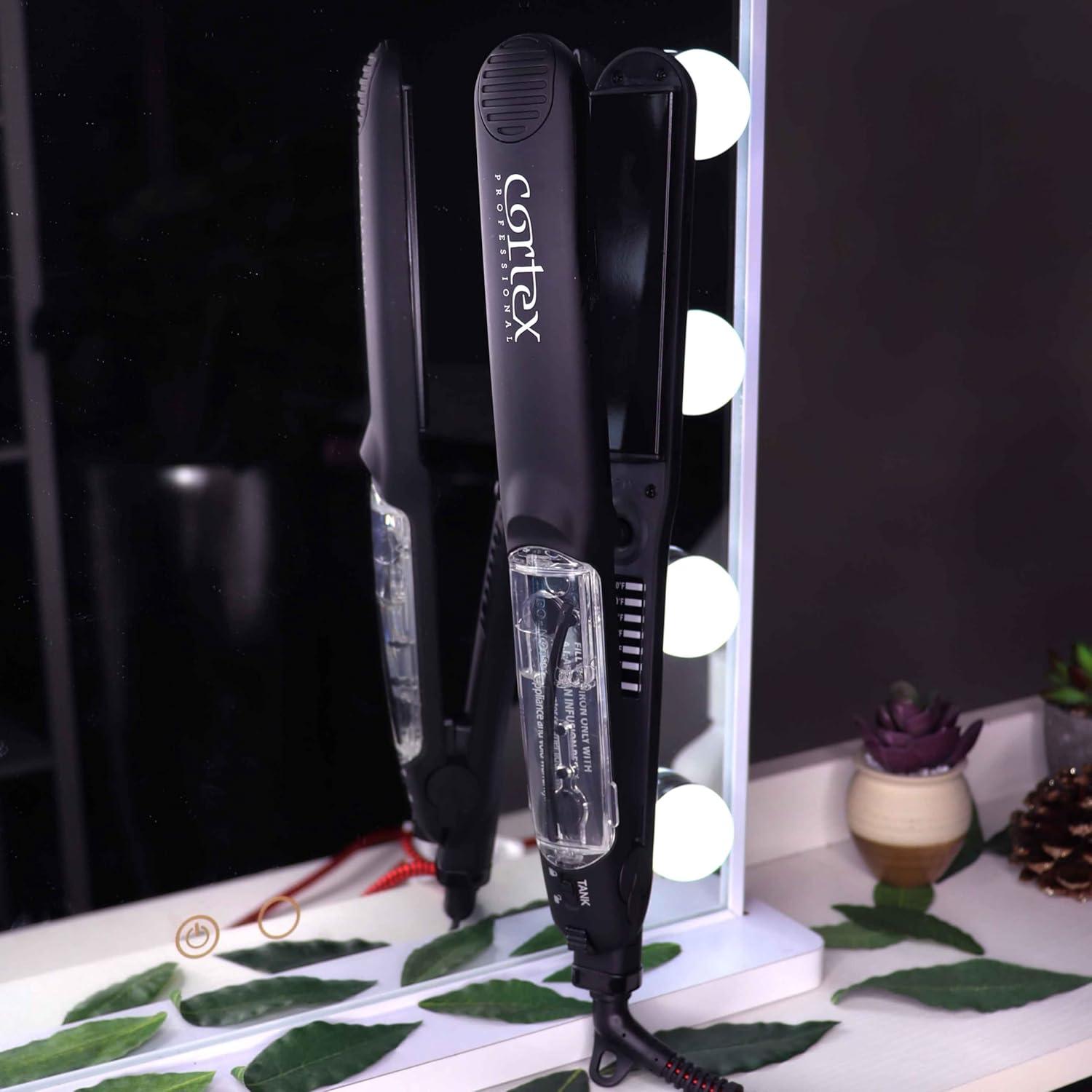 Plancha de Pelo Vapor Ceramic Premium Infusión de Argan 32mm