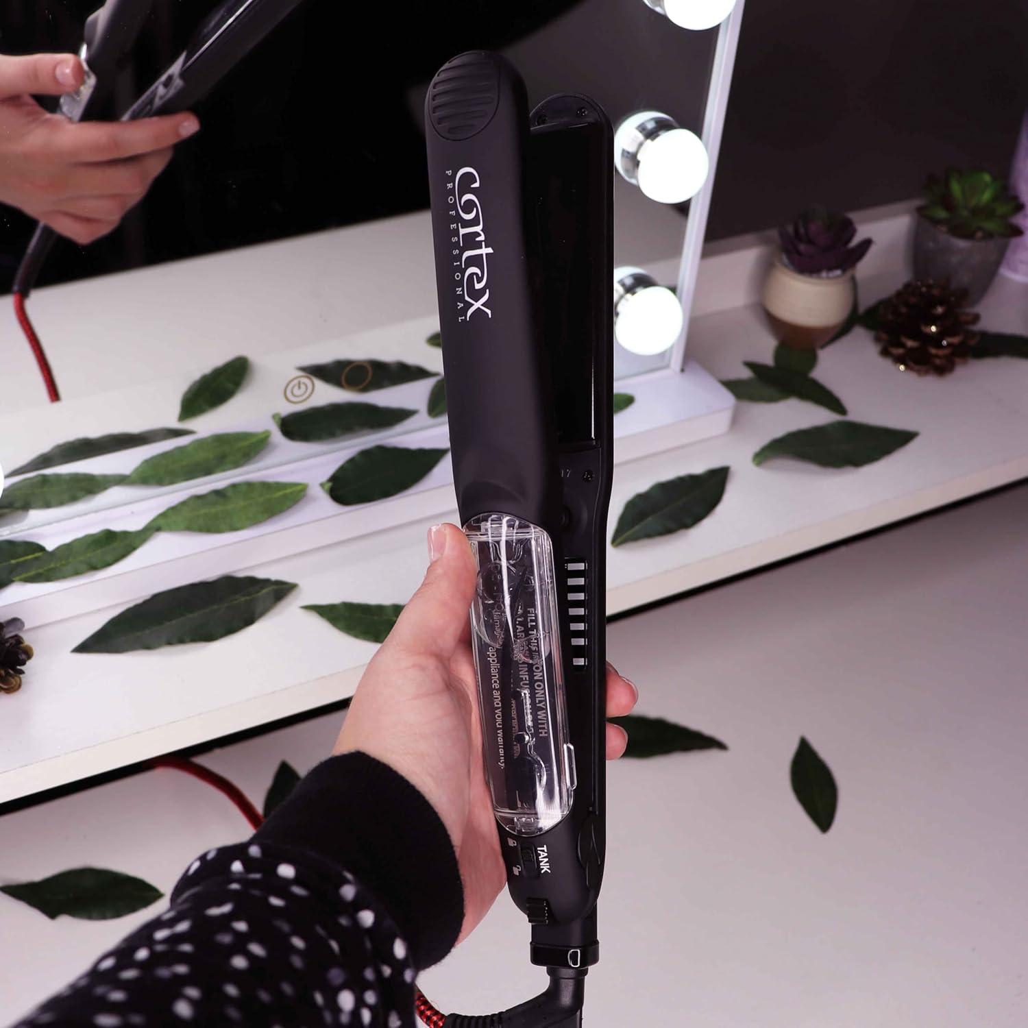 Plancha de Pelo Vapor Ceramic Premium Infusión de Argan 32mm