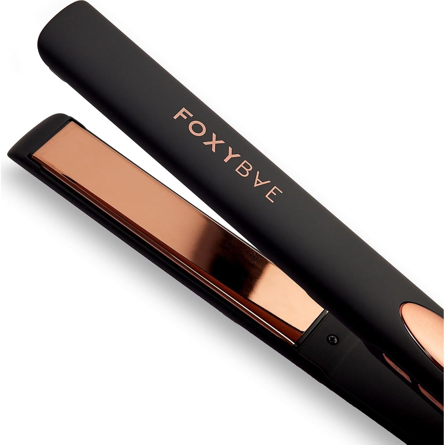 Plancha de Pelo FoxyBae Titanio 1" - Sin Frizz, Doble Voltaje