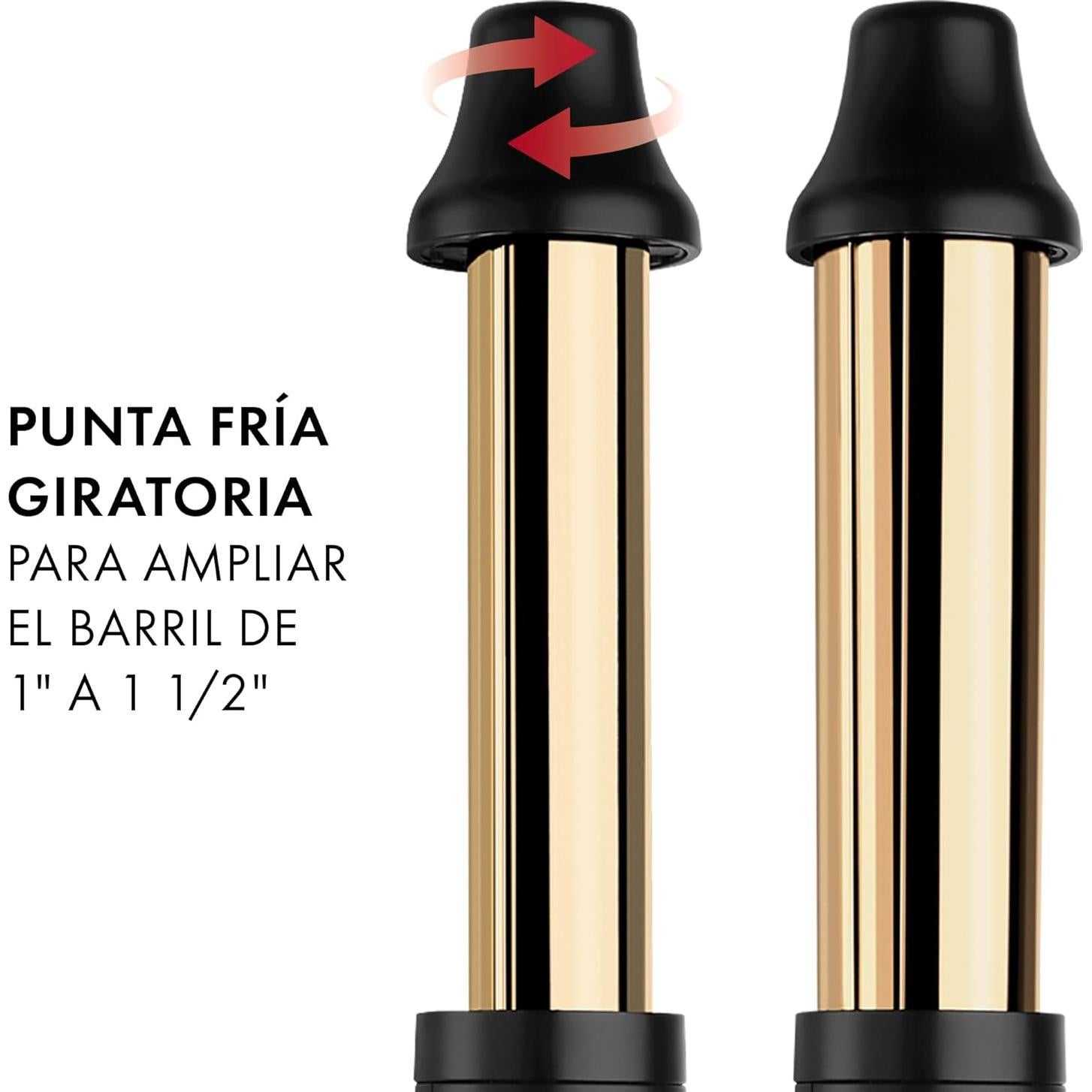 Rizador 2 en 1 Hot Tools Pro Artist 24K Gold 1-1.5" Ajustable