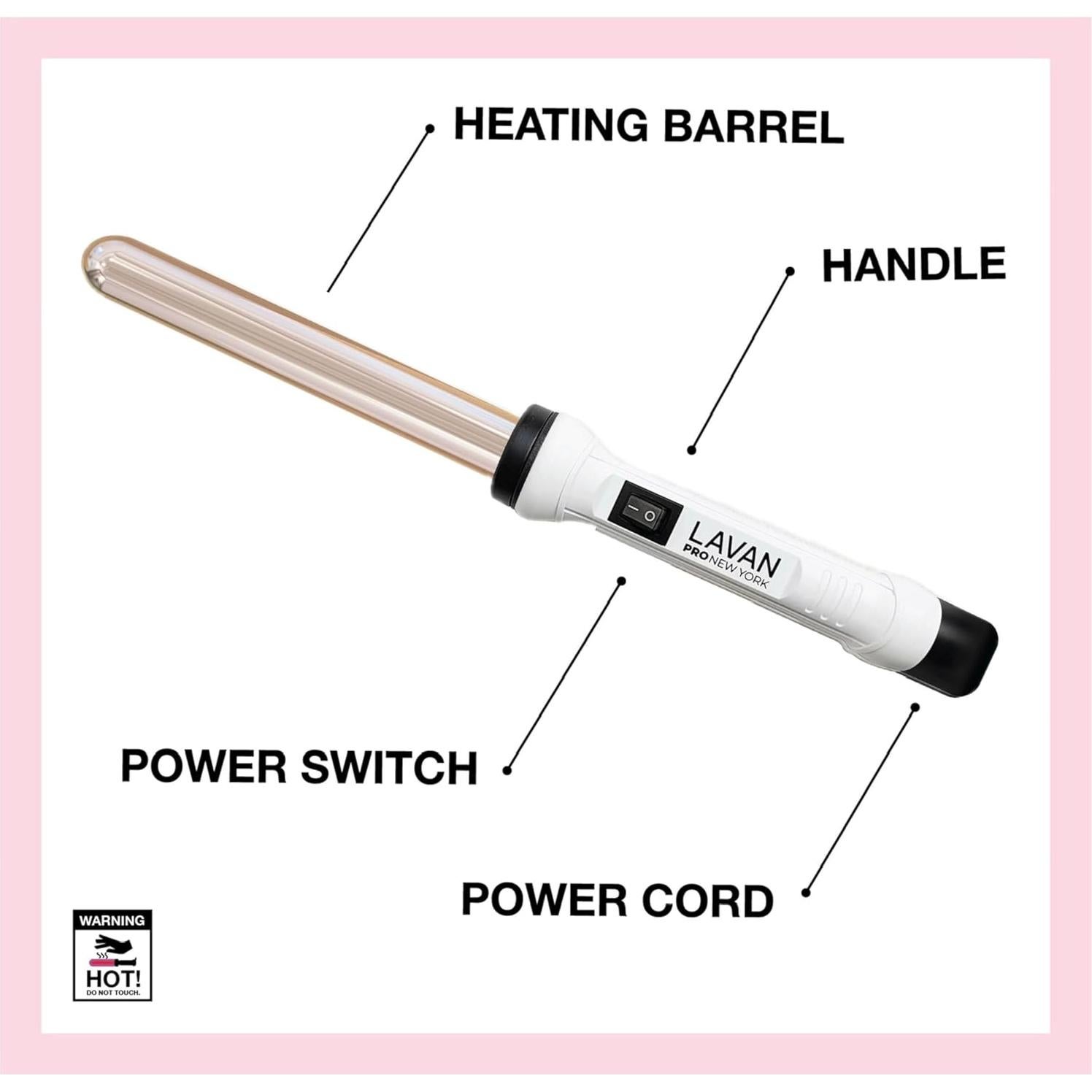 Varita de Rizar Cerámica Titanio 25mm Dorado - Profesional