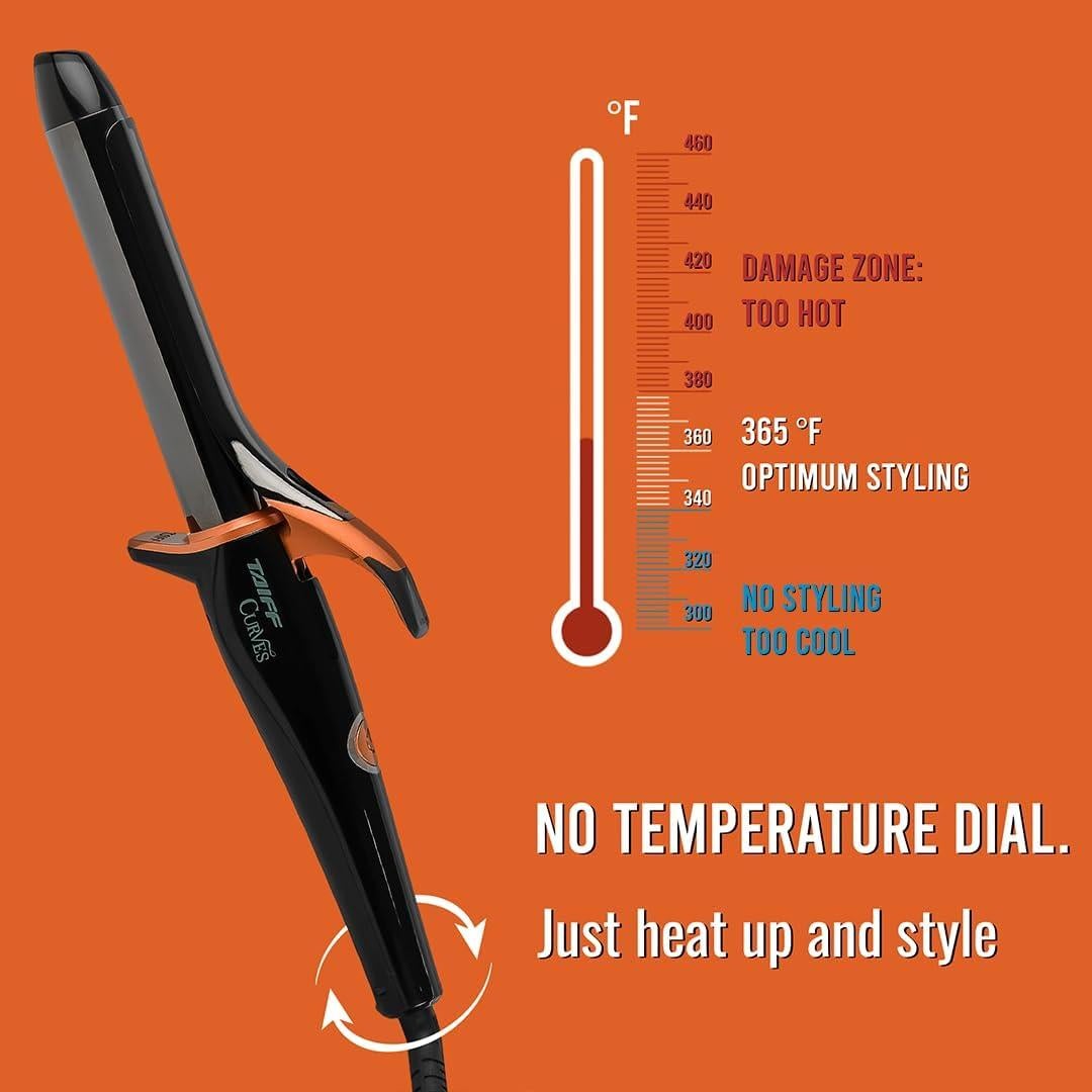 Plancha de Rizar Profesional Taiff Curvas 1" Titanio Negro